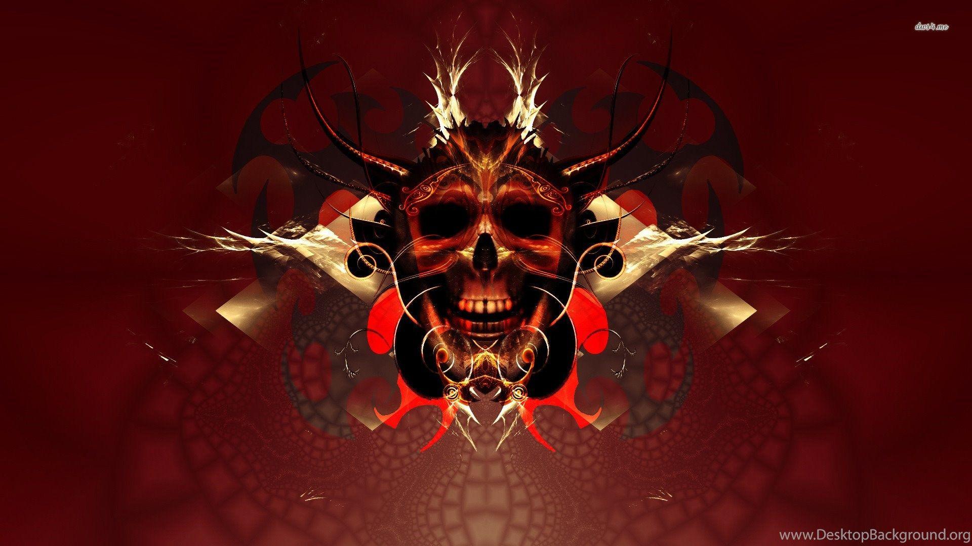 Red Skull Wallpaper Digital Art Wallpaper Desktop Background