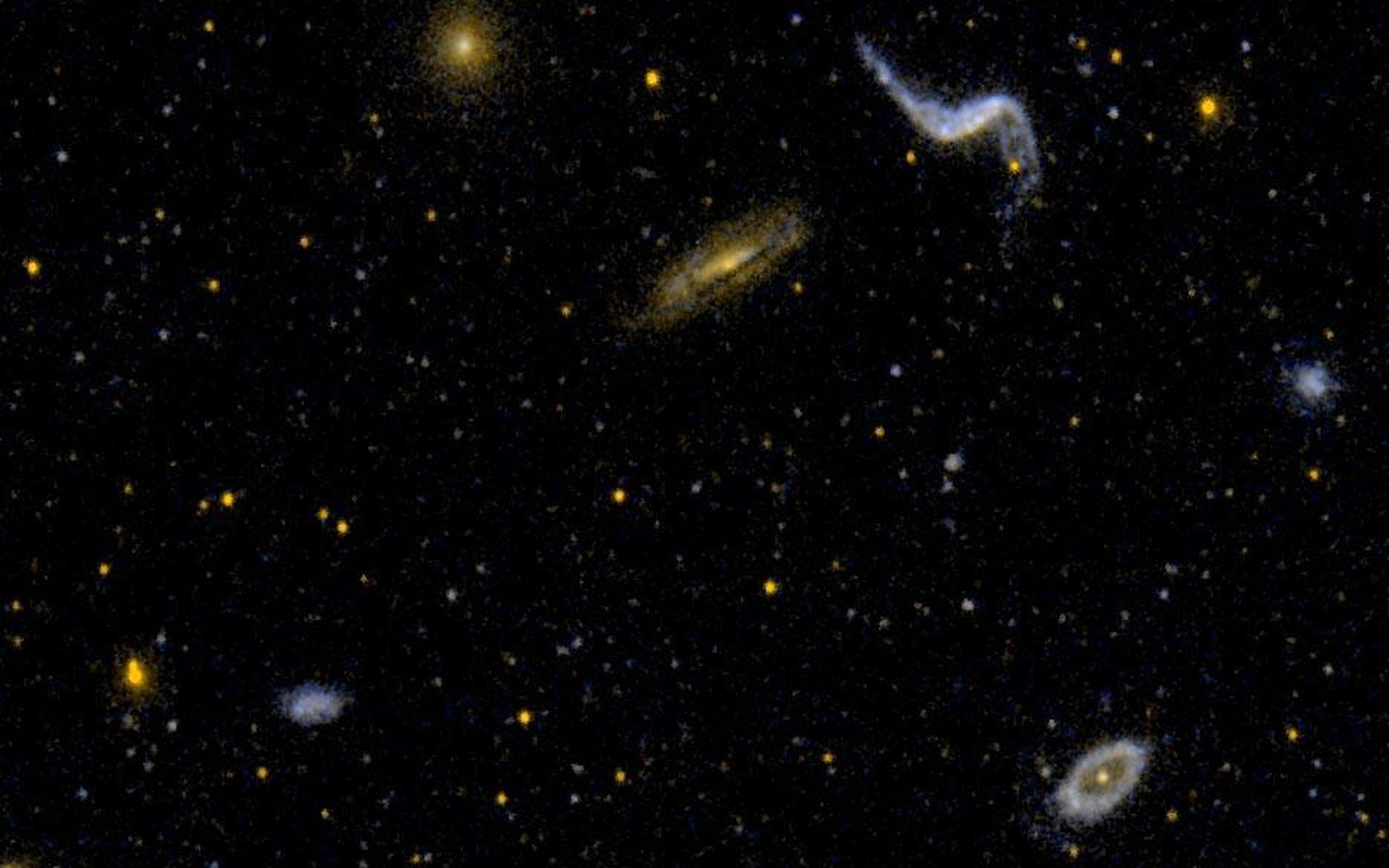 Space Image. Diverse Group of Galaxy Types, NGC 3190 Field