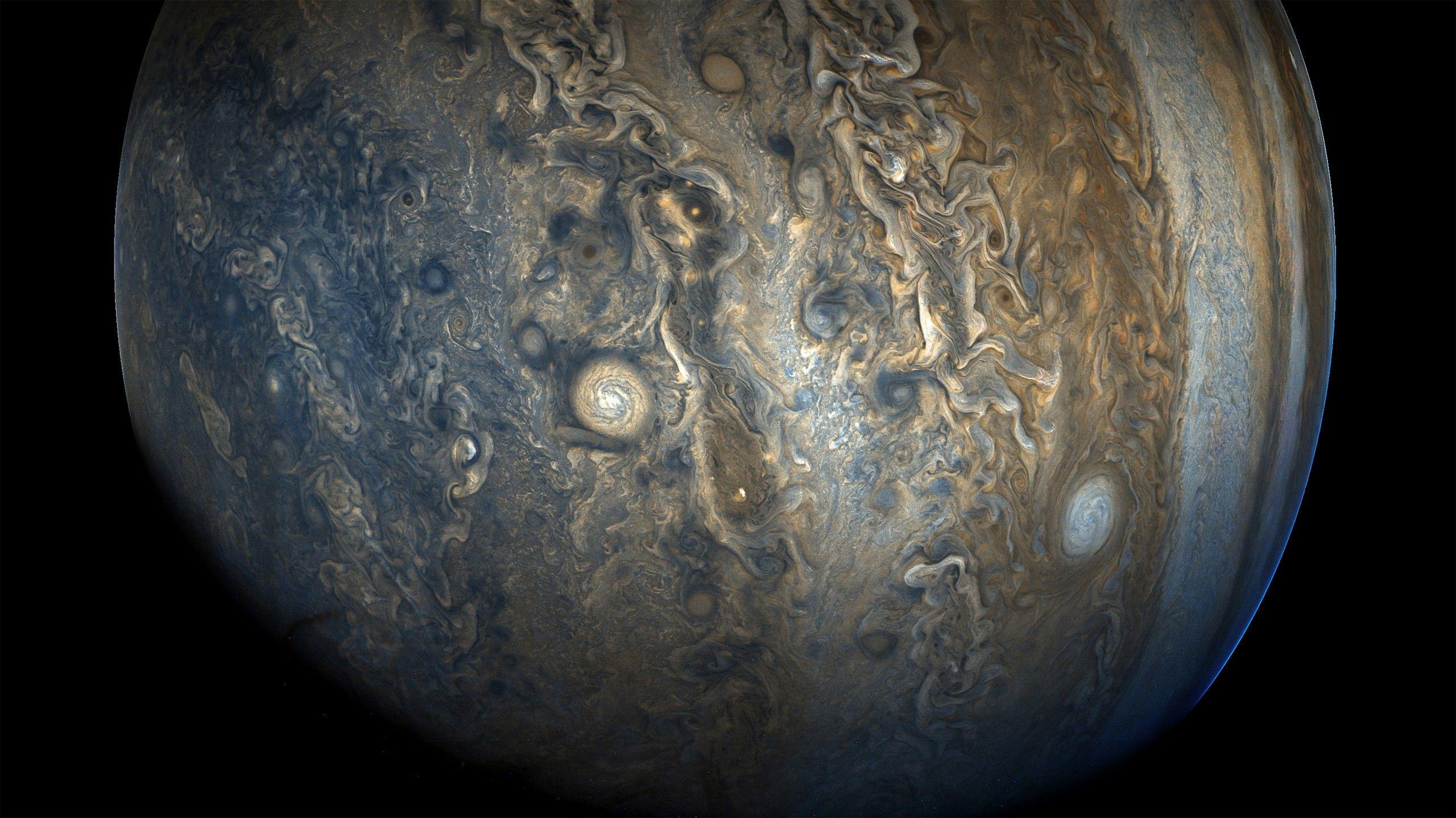 Wallpaper Jupiter, Southern Hemisphere, Juno spacecraft, NASA, 4K