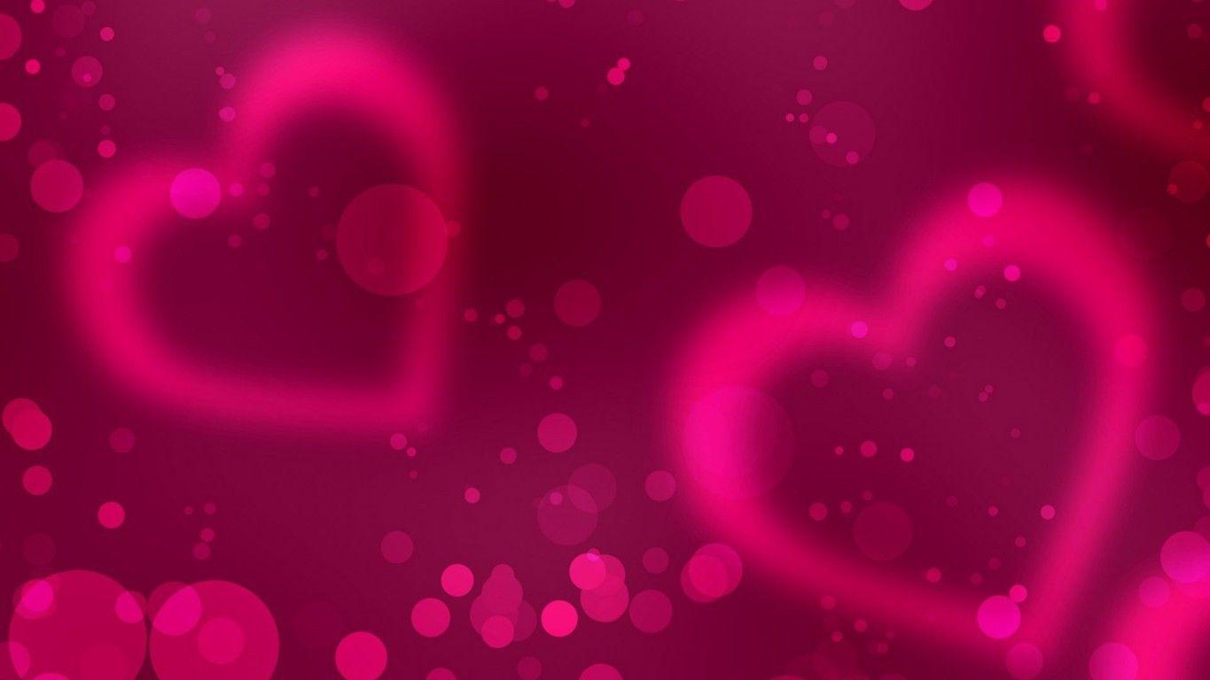 Pink Love Hearts Smoke Background HD Wallpaper
