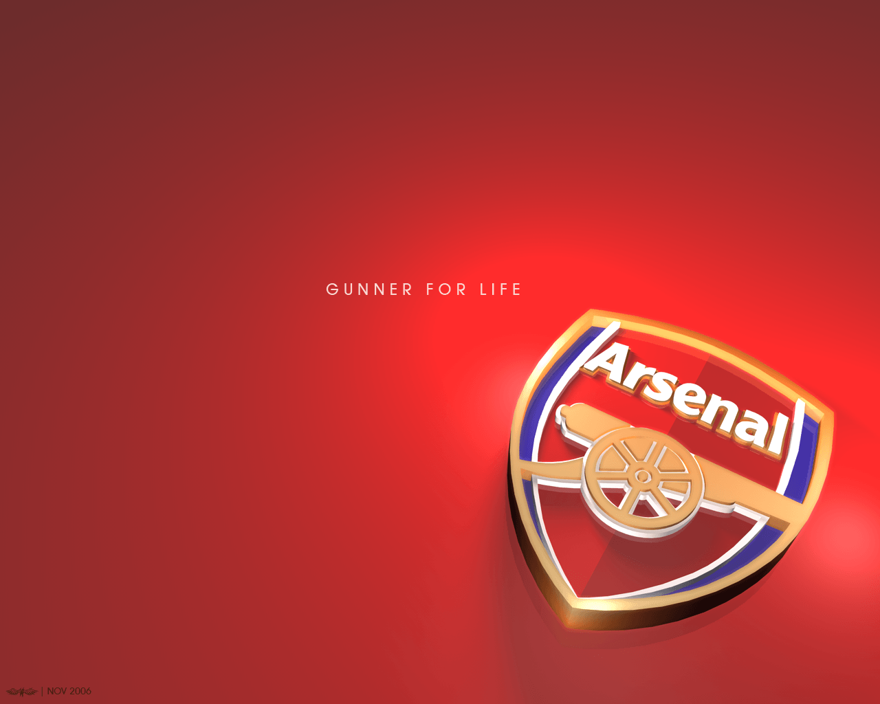 Arsenal FC Logo Gunner For Life Wallpaper
