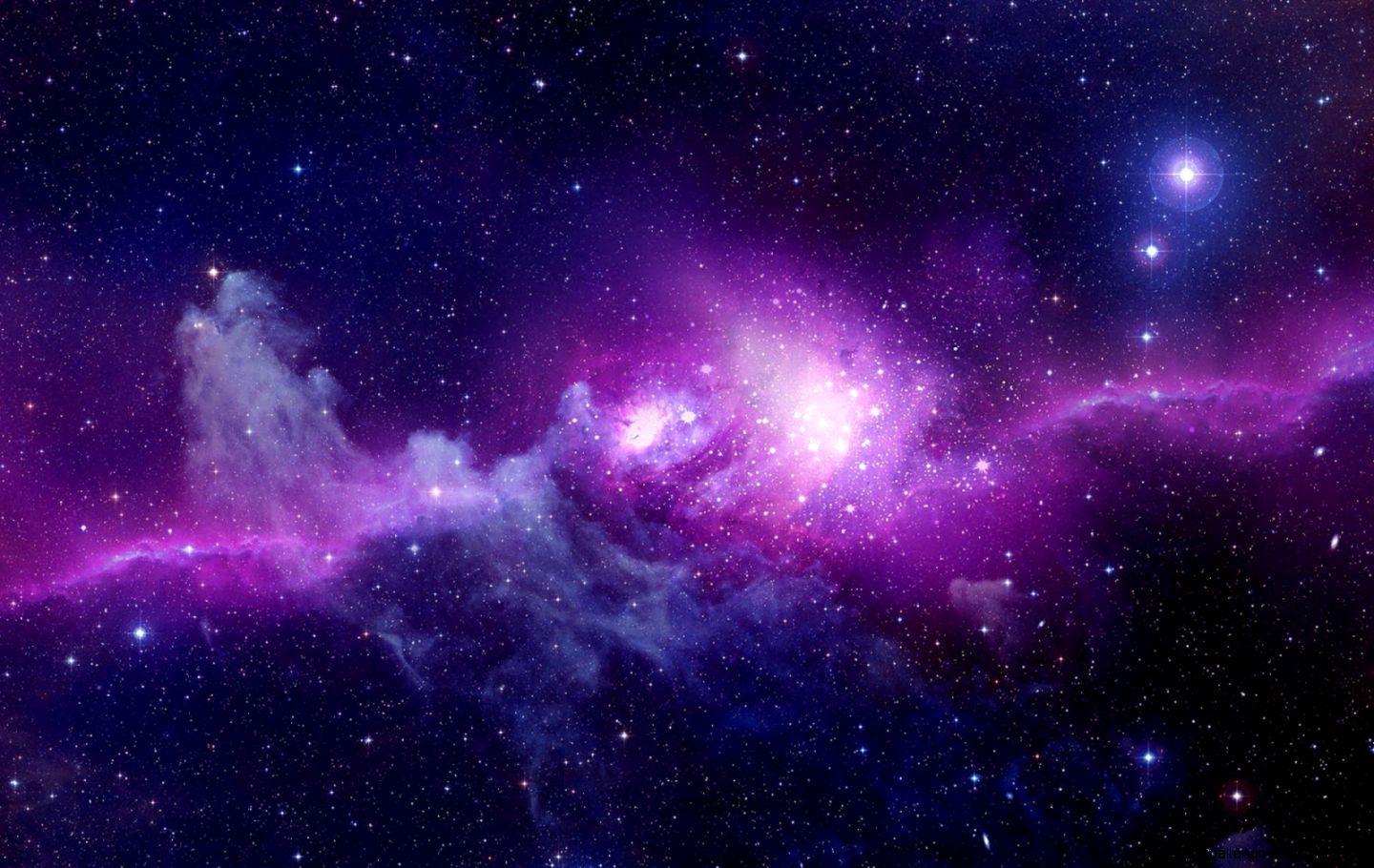 Space Galaxy Purple Wide HD Wallpaper