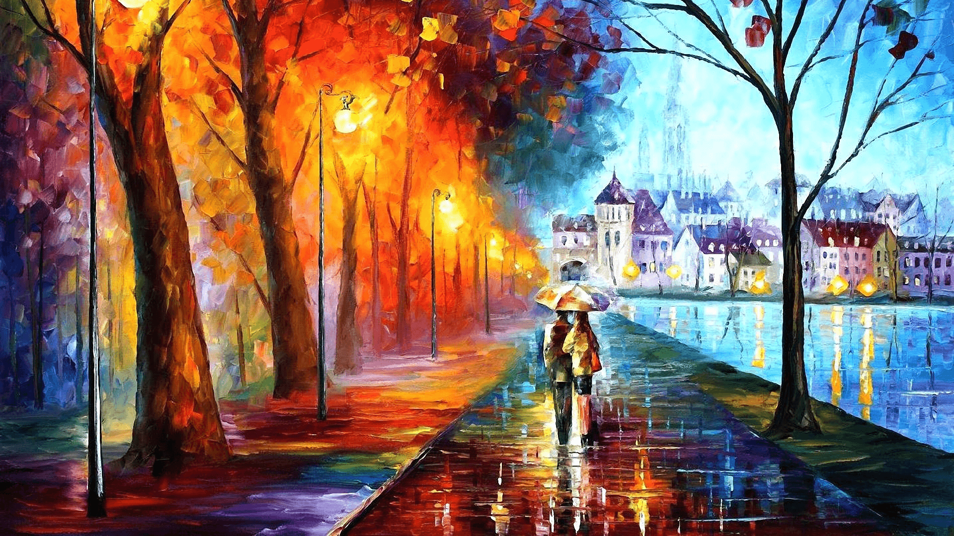 Leonid Afremov's modern impressionistic paintings