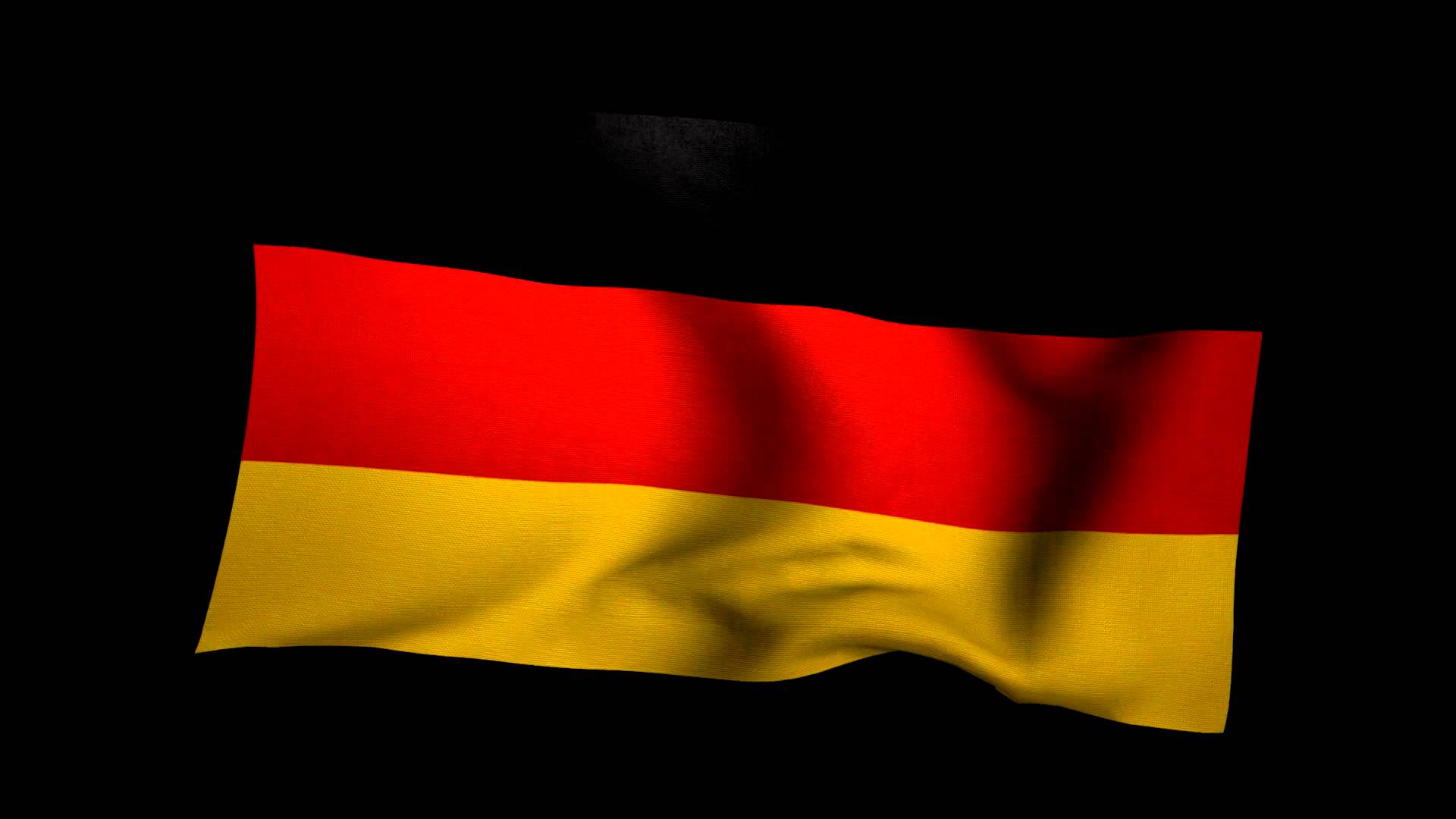 3D Rendering of the flag of Germany waving in the wind