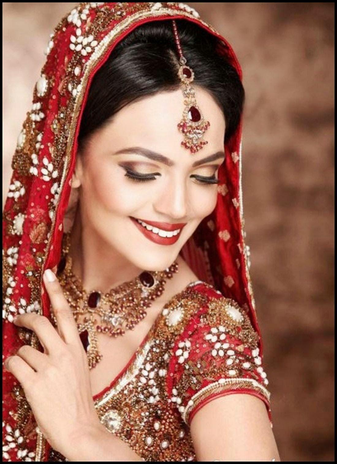 Indian Dulhan New Look Makeup Ideas 2014 For Girls Image Download