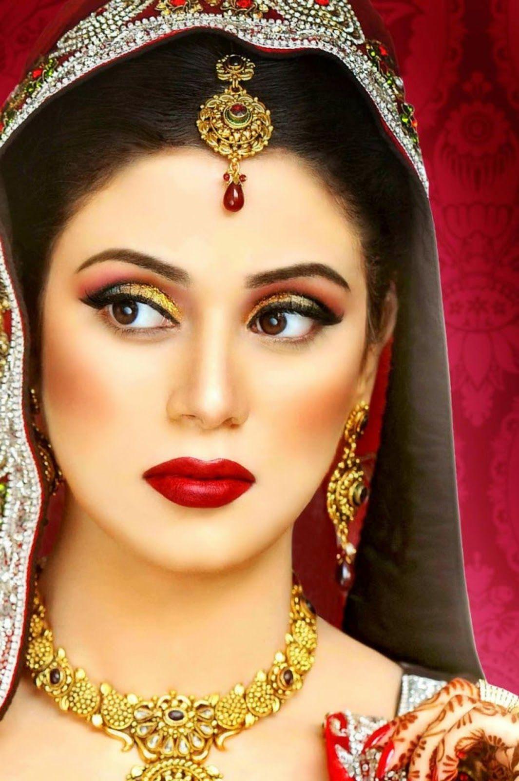 Indian Dulhan New Look Makeup Ideas 2014 For Girls Image Download