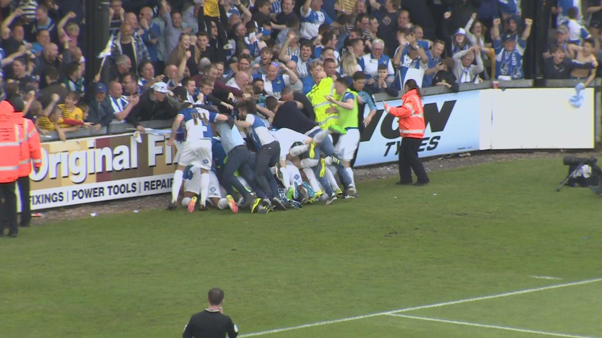 Bristol Rovers promoted after dramatic late goal. Football News
