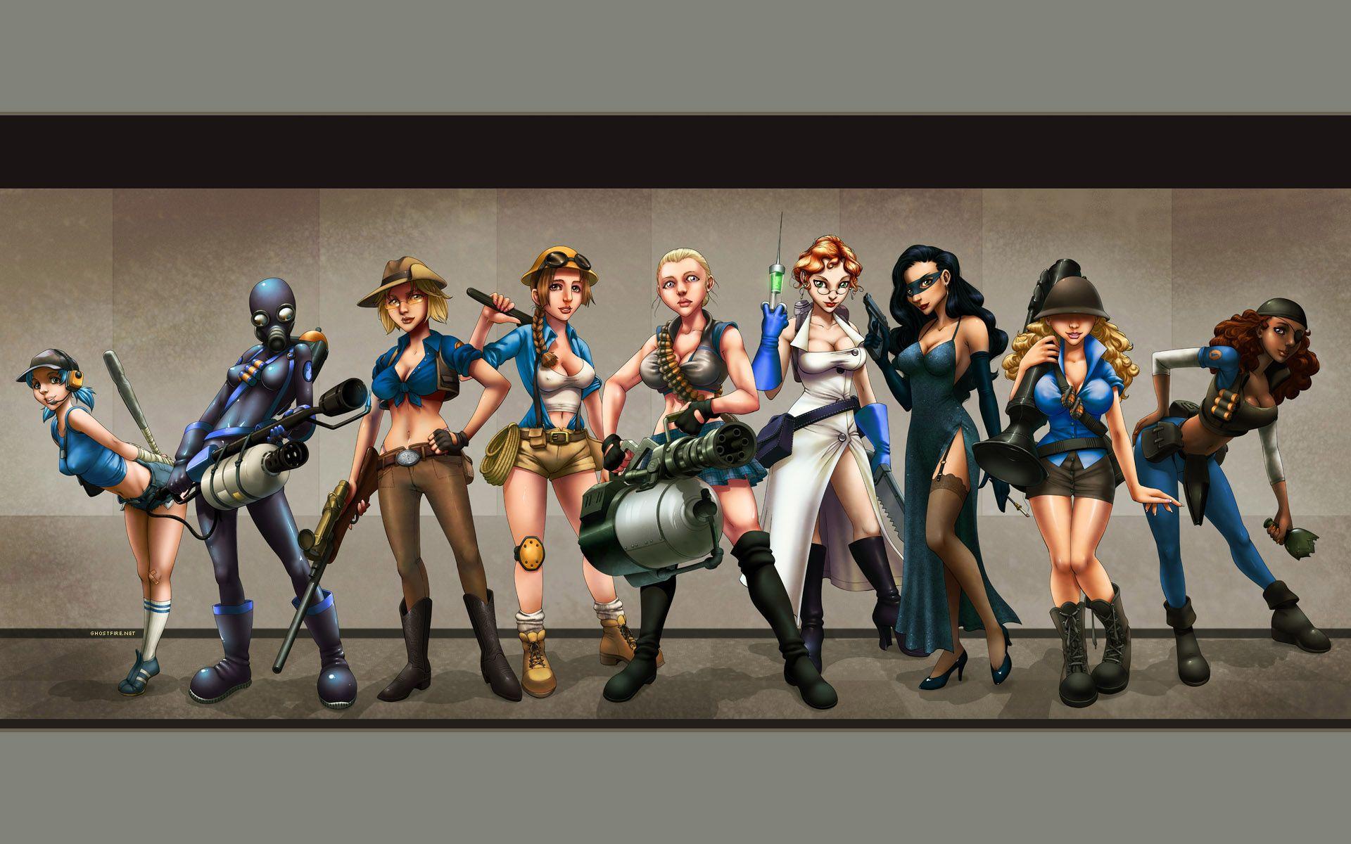 Female Fortress. Team Fortress 2 GUI Mods