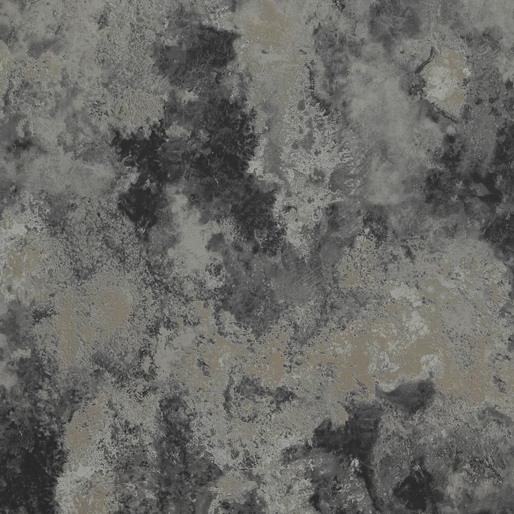 Concrete Cloudy Abstract Metallic Silver And Black Wallpaper R4669