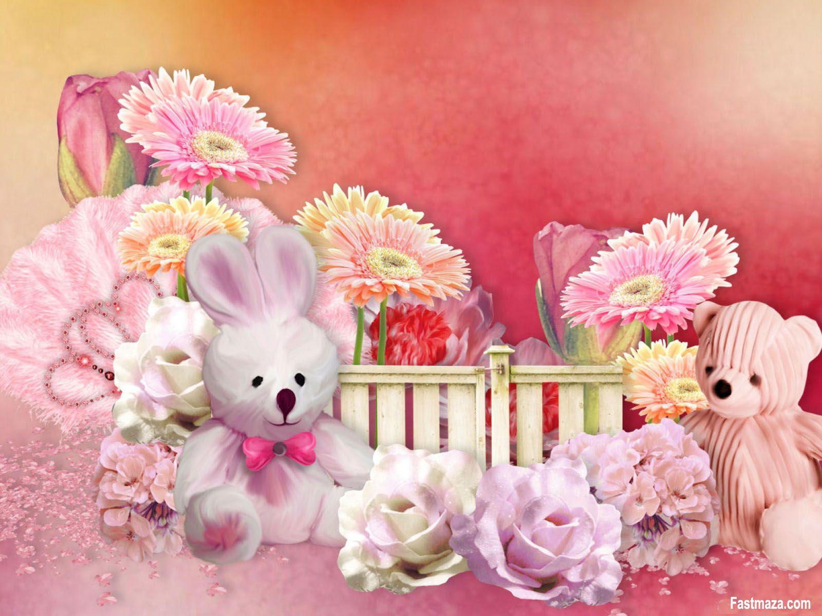 Teddy Bear Pink Wallpaper