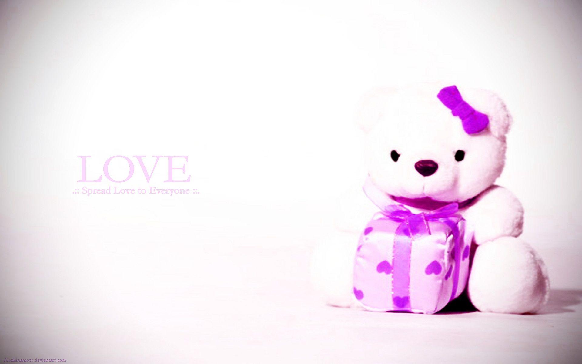 Cute Pink Teddy Bear With gift for friend HD free. Teddy Bear
