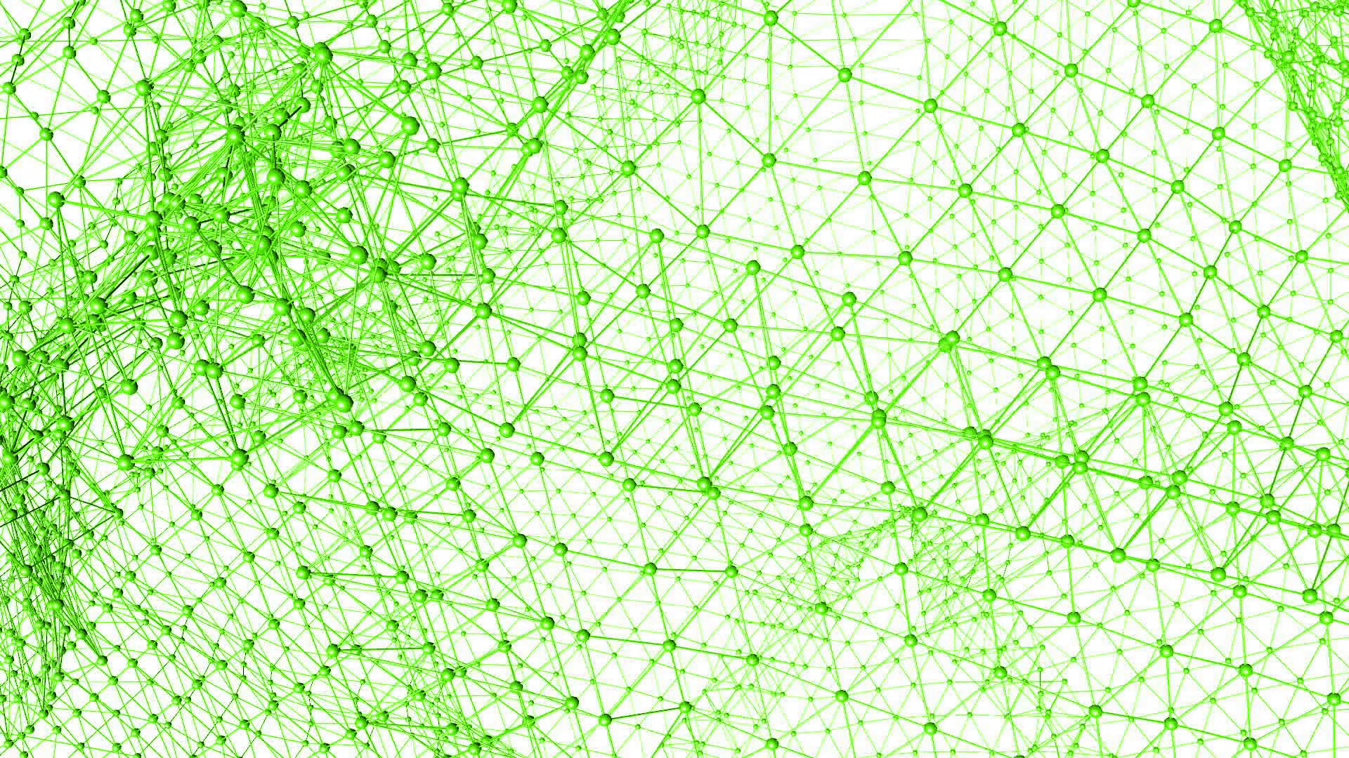 Abstract clean green waving 3D grid or mesh as unique background