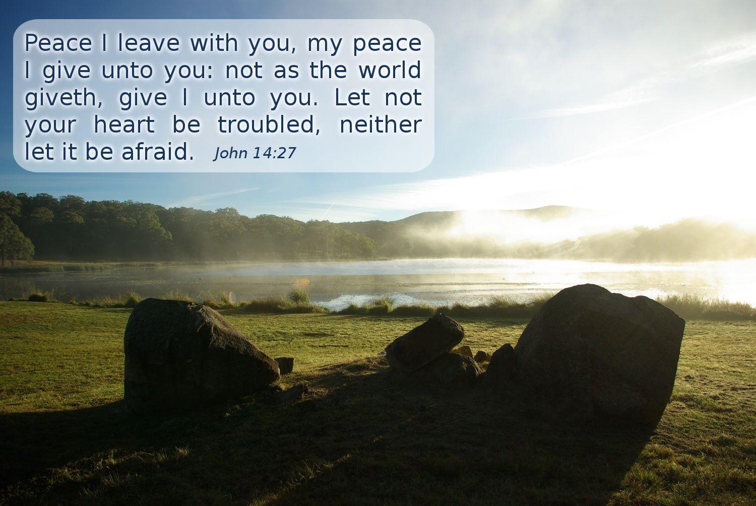 John 14:27 Nature & Bible Desktop Background / Wallpaper
