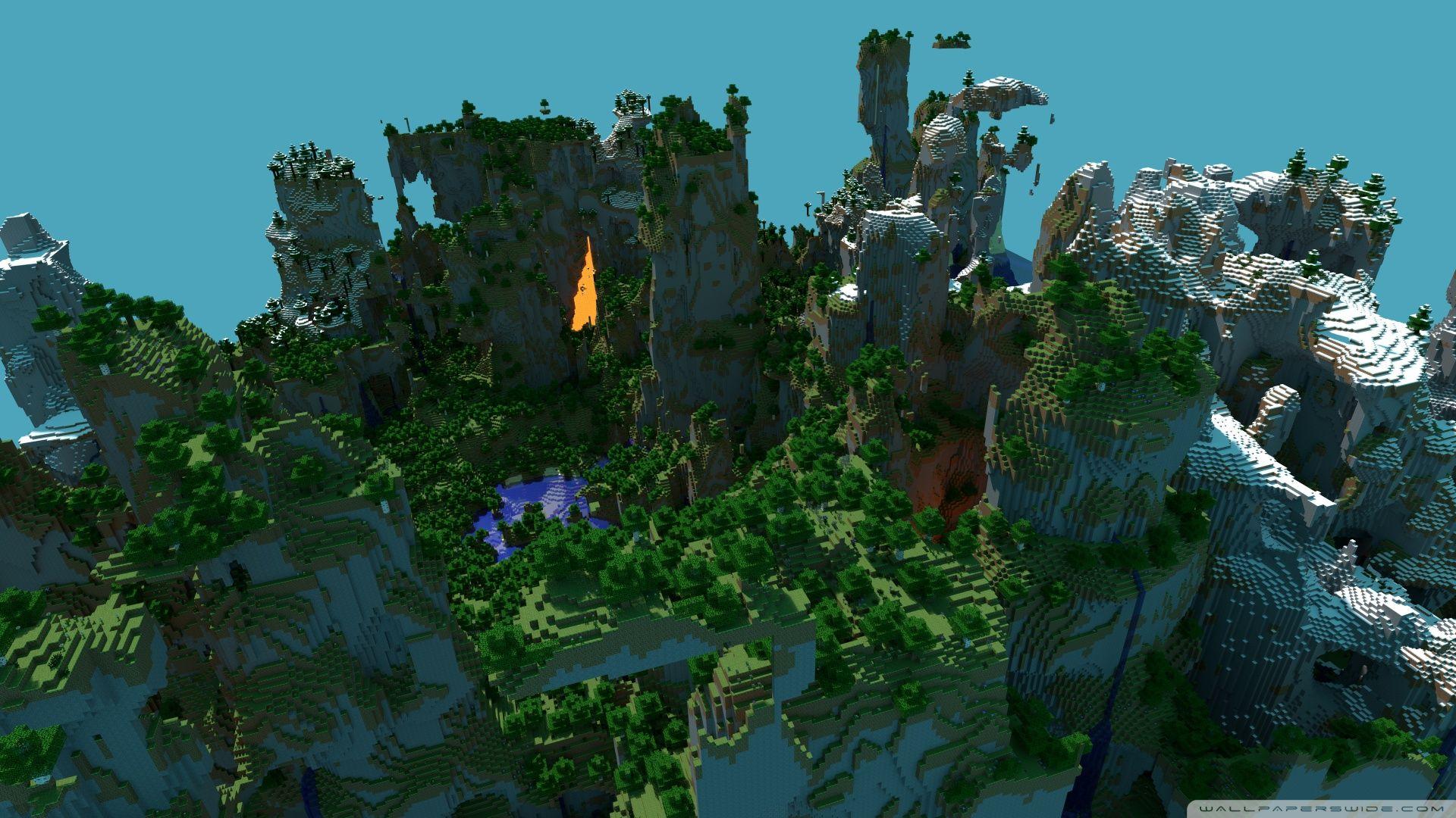 Minecraft Landscape ❤ 4K HD Desktop Wallpaper for • Wide & Ultra