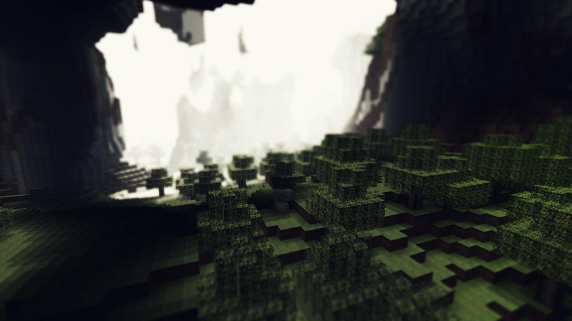 Download wallpaper 1920x1080 minecraft, cubes, ground, cave HD