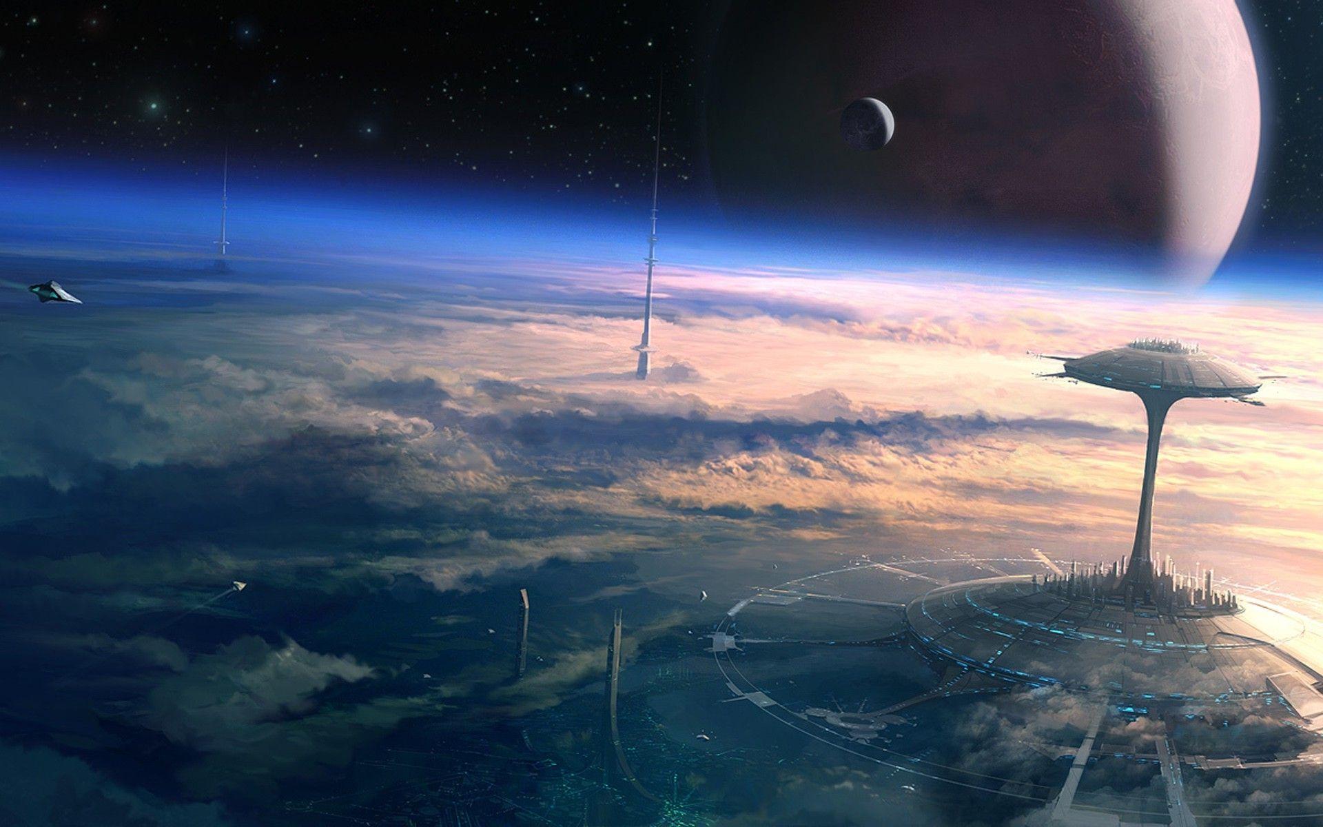 science Fiction, Digital Art, Space, Futuristic, Planet, Atmosphere