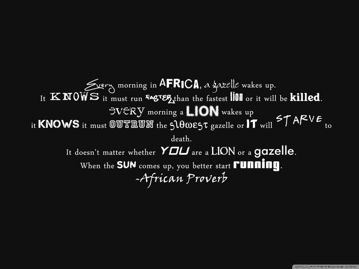 African Proverb ❤ 4K HD Desktop Wallpaper for 4K Ultra HD TV