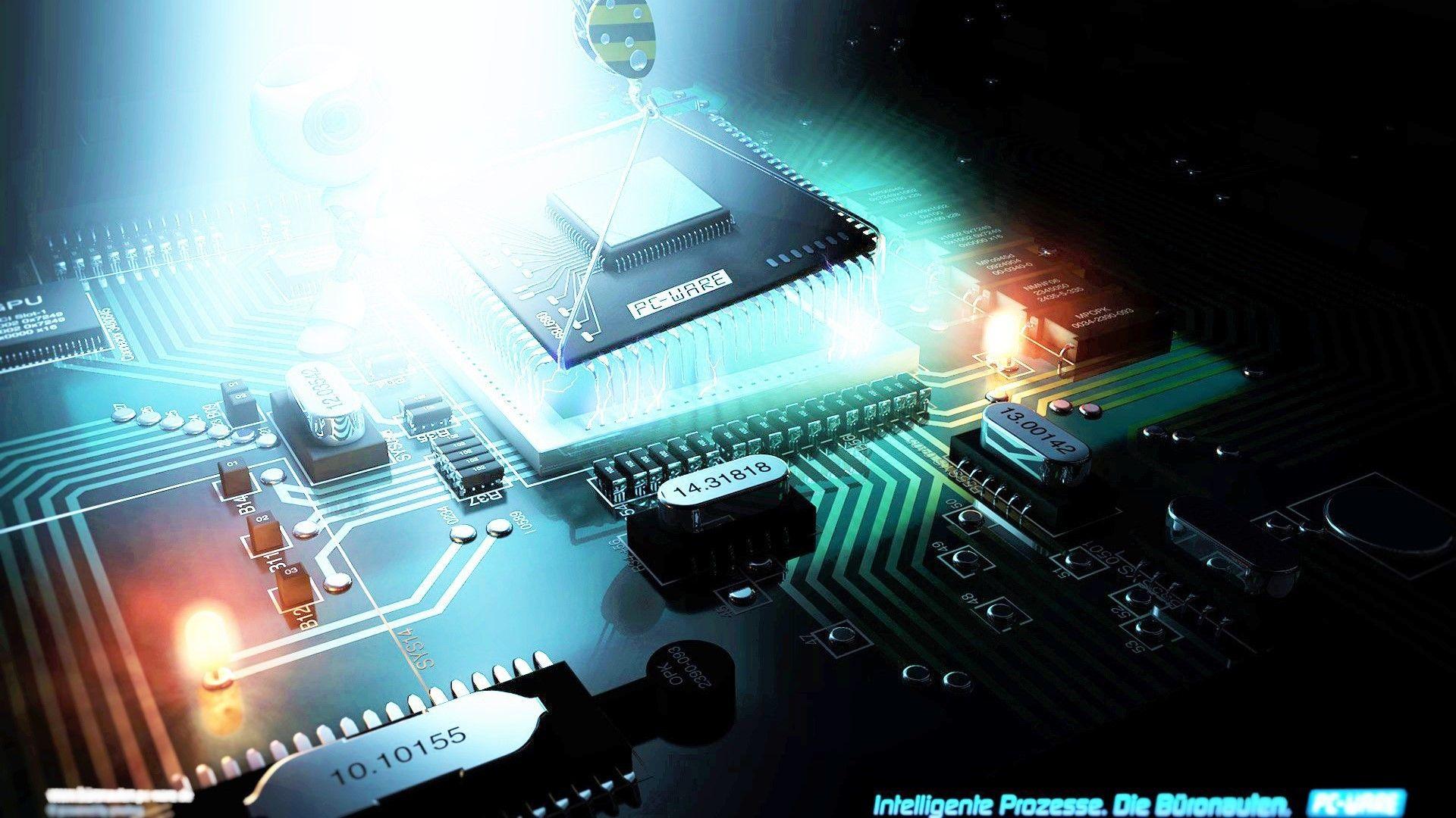 Building a computer circuit wallpaper and image