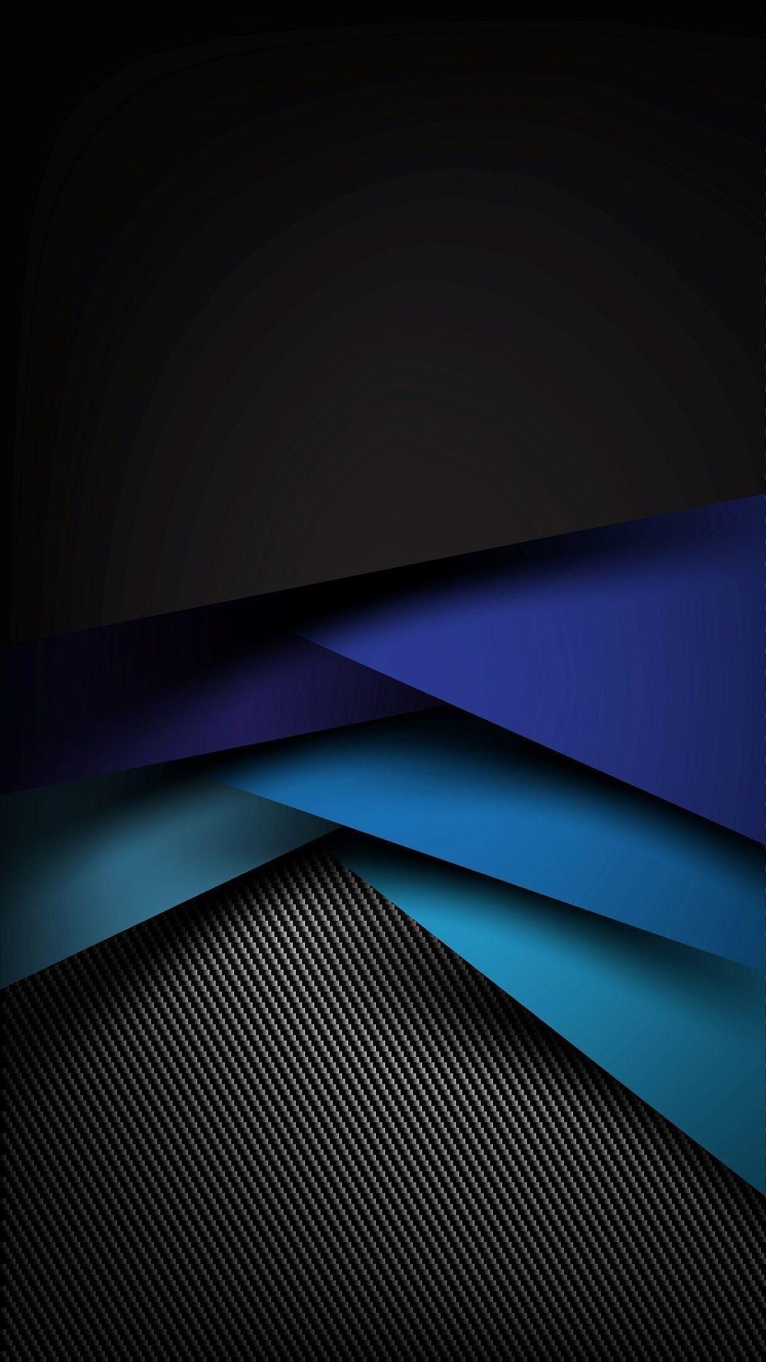 Black and Blue Geometric Abstract Wallpaper. *Abstract