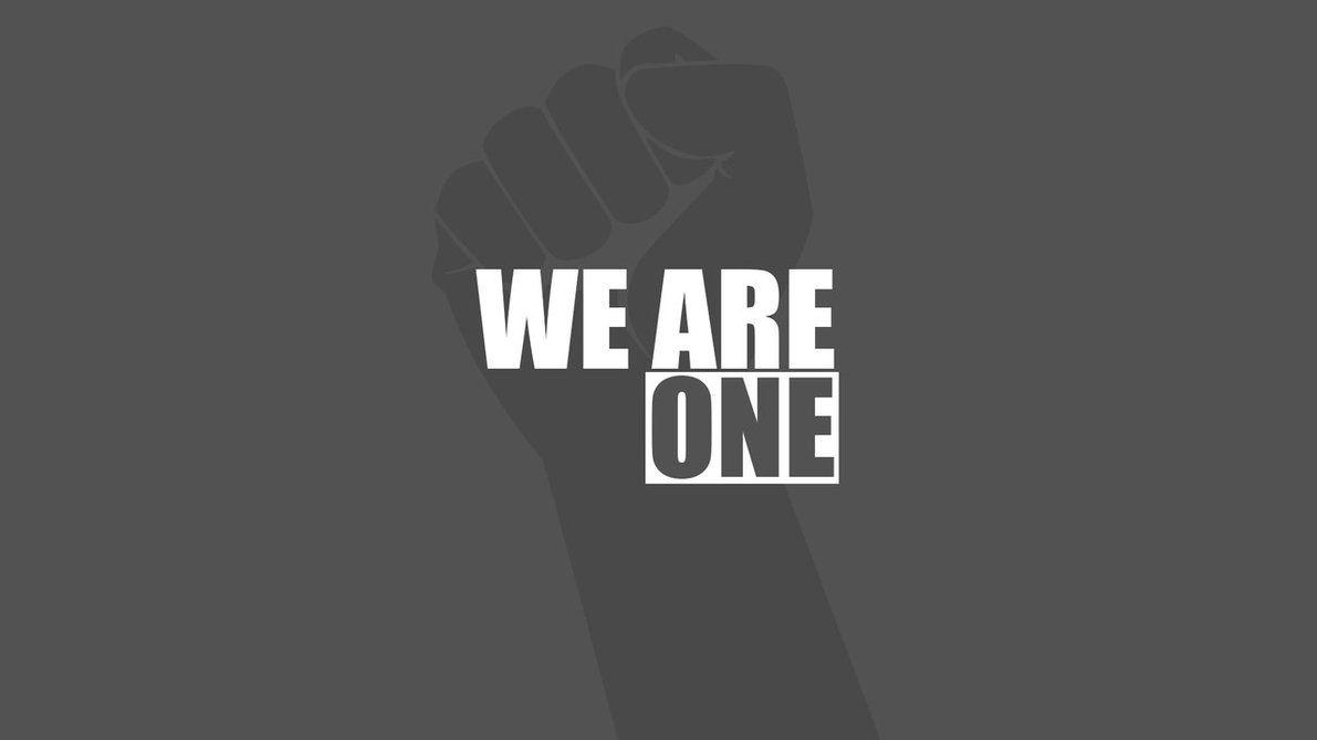 Minimal We Are One Wallpaper