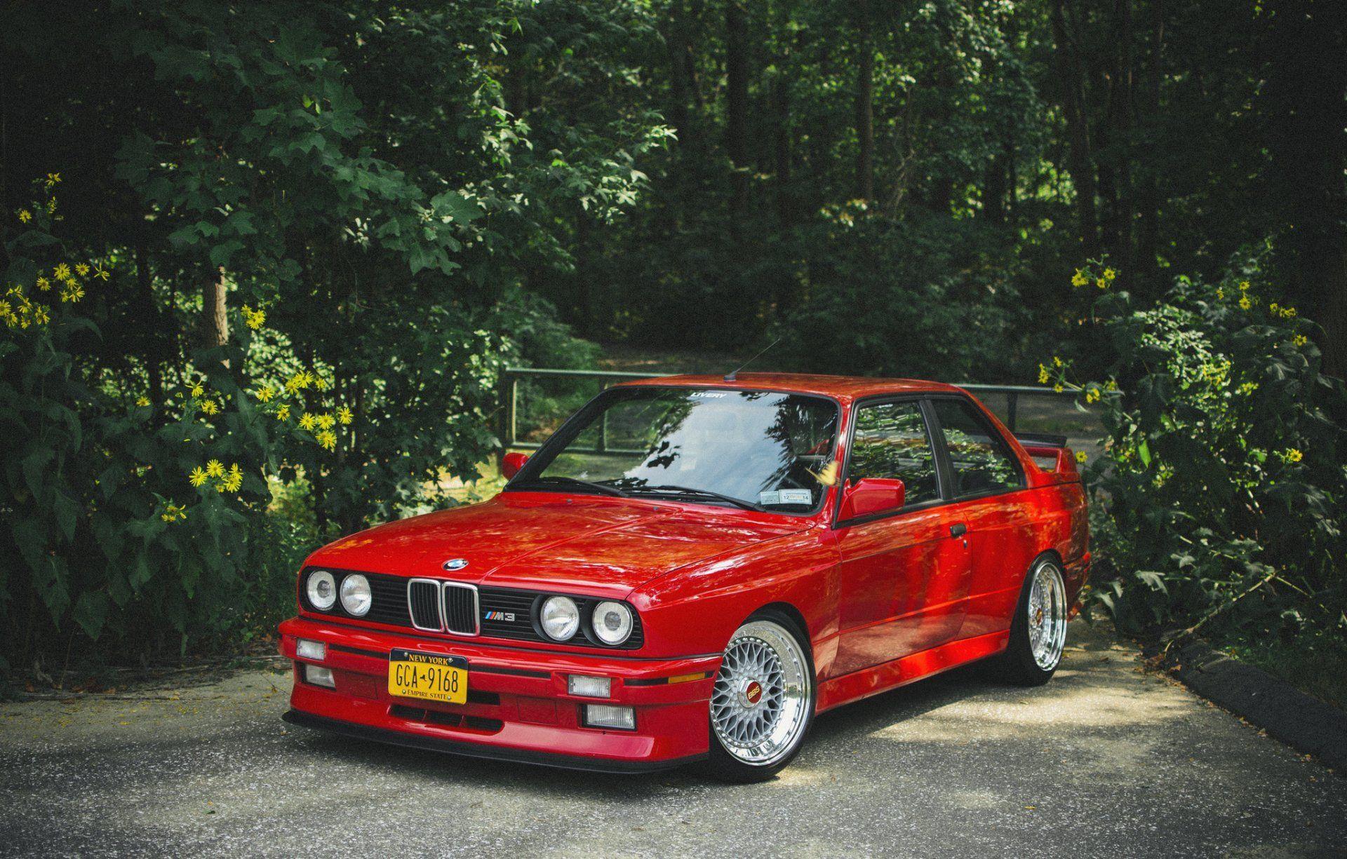 bmw e30 m3 red tuning HD wallpaper