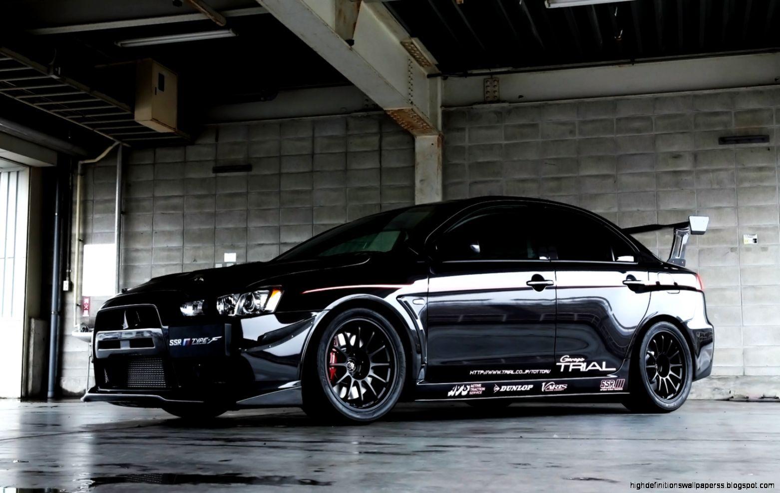 Black Mitsubishi Evo HD Wallpaper Desktop. High Definitions Wallpaper