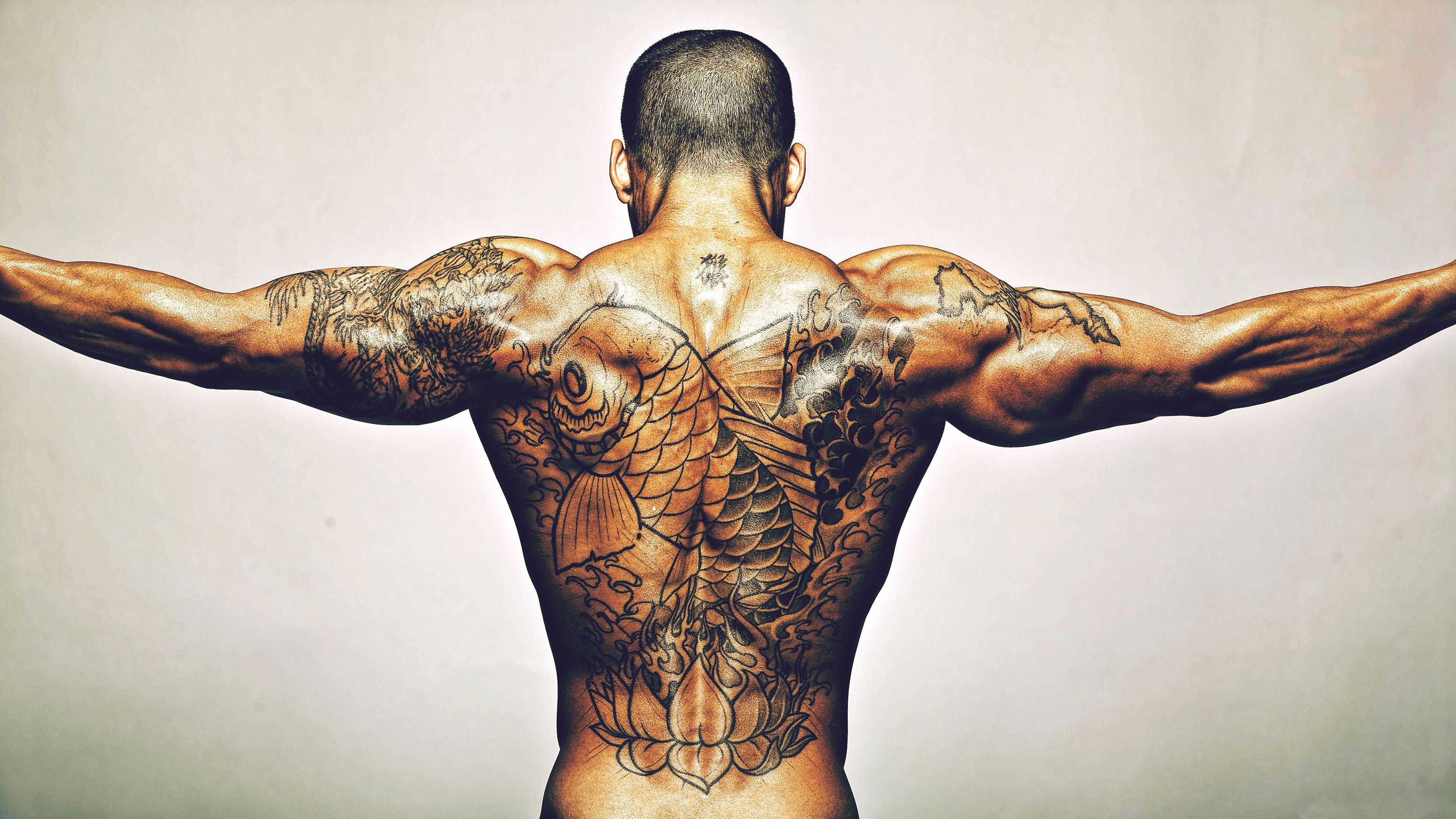 Men Tattoo Koi Wallpaper Art Free Download Des Wallpaper