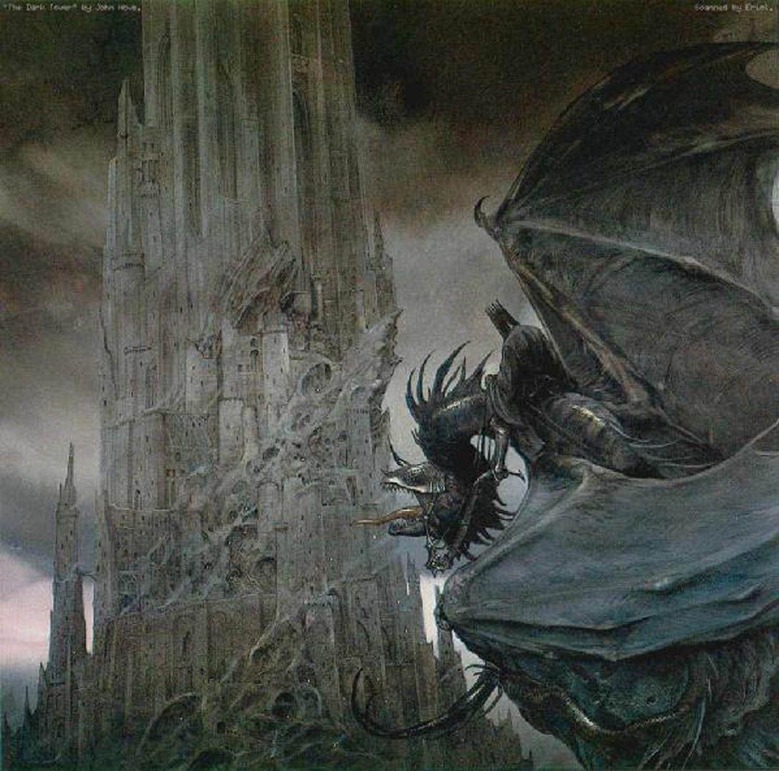 Lord Of The Rings Winged Nazgul At The Dark Tower. Artworks
