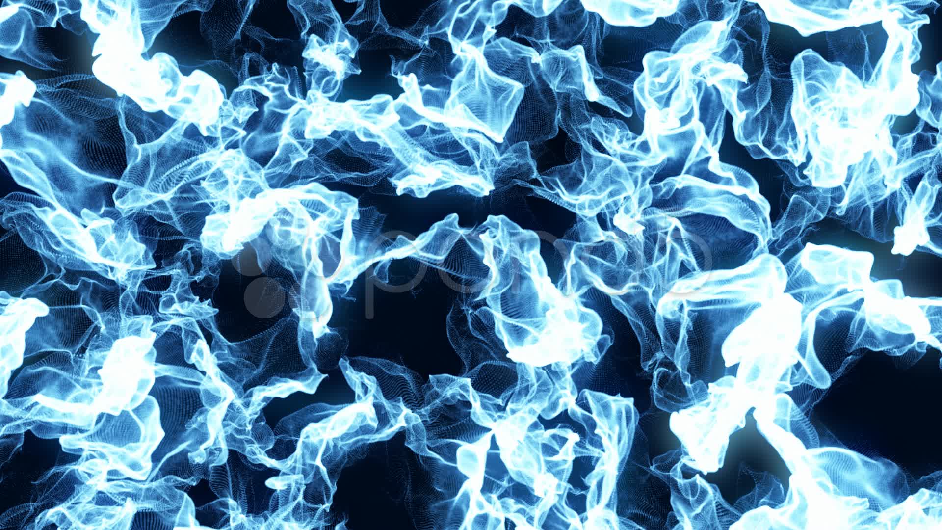 Video: Abstract Blue Fire Nexus Background loop