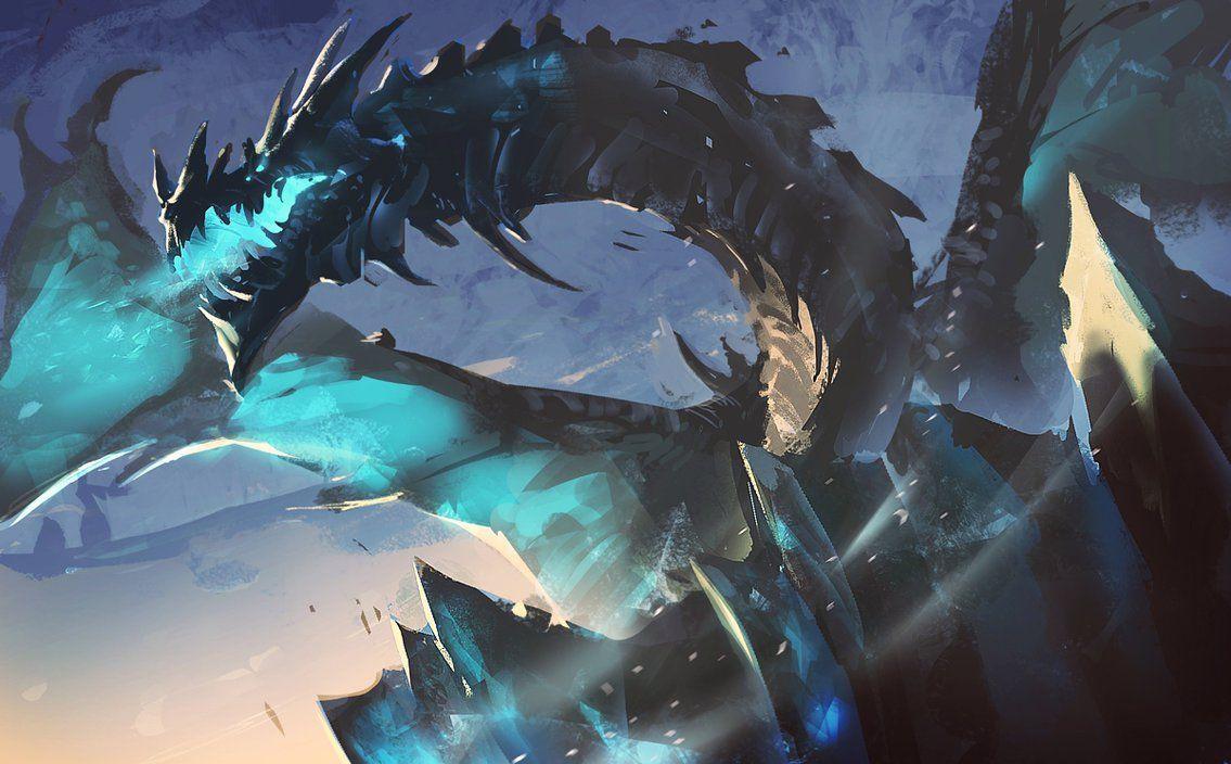 Ice Dragon Background Wallpaper 10174