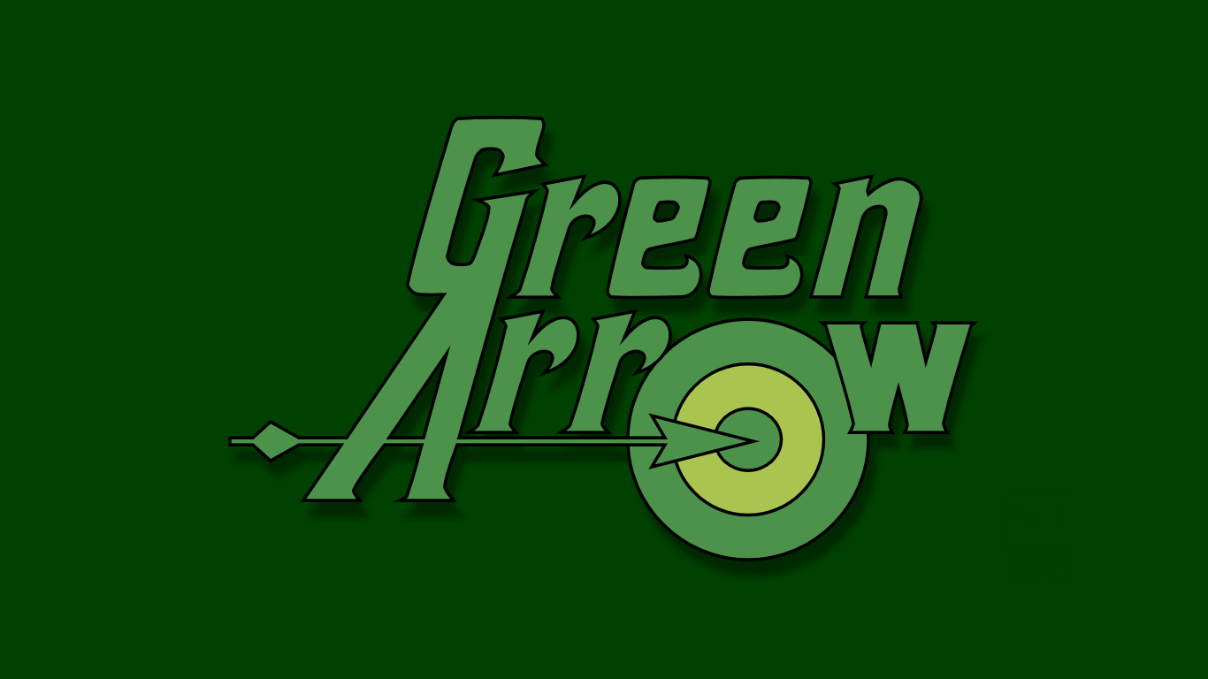 Green Arrow Text Logo WP
