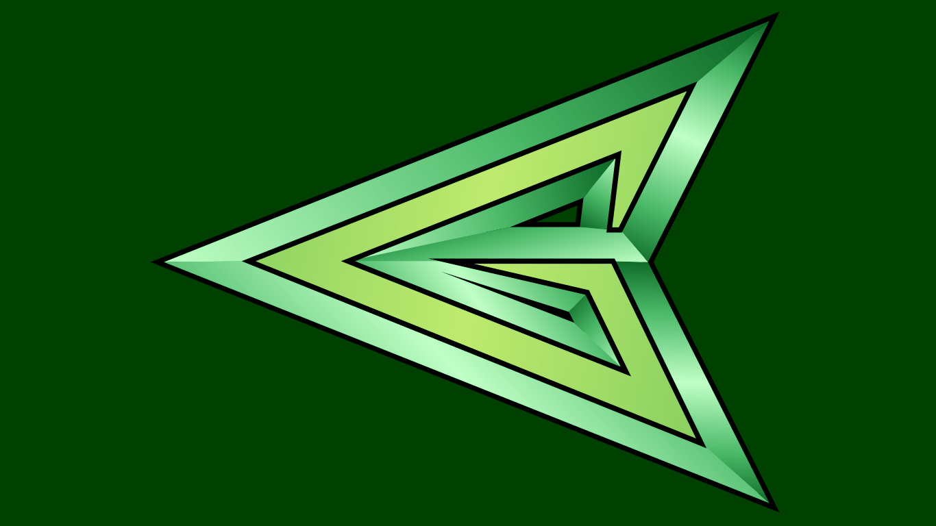Green Arrow Arrowhead Symbol WP. DC