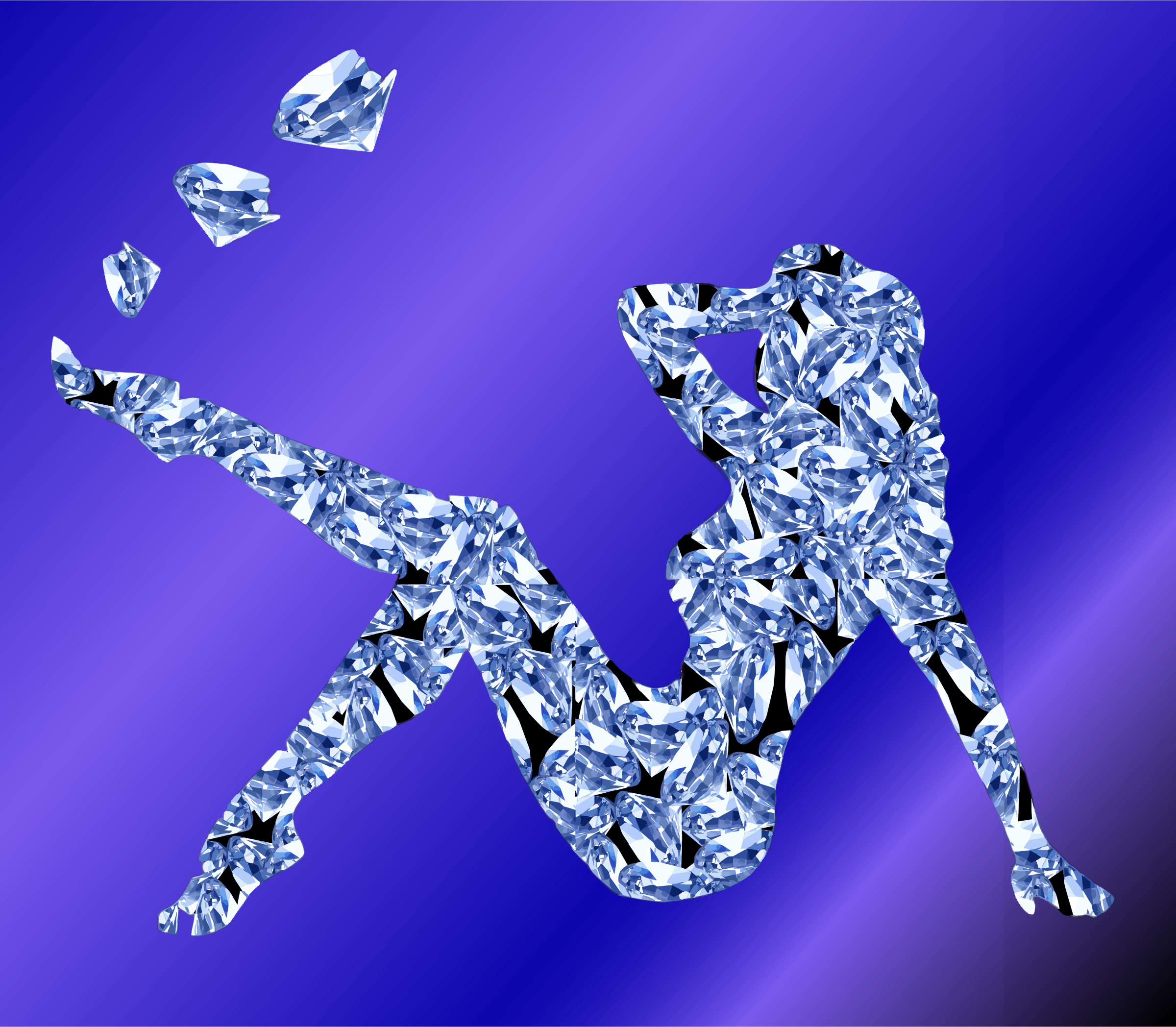 Diamond Woman With Background Icon PNG PNG and Icon Downloads