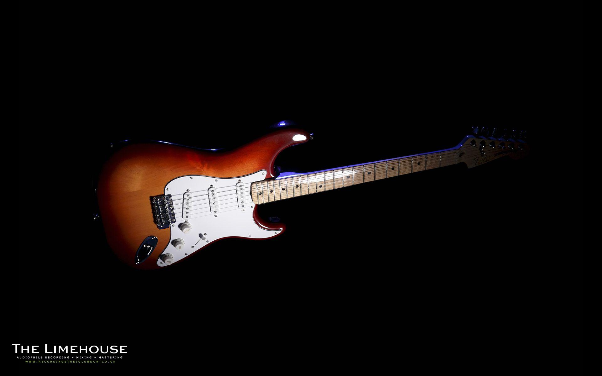Fender Stratocaster Sunburst Black Wallpaper HD Widescreen. Stuff