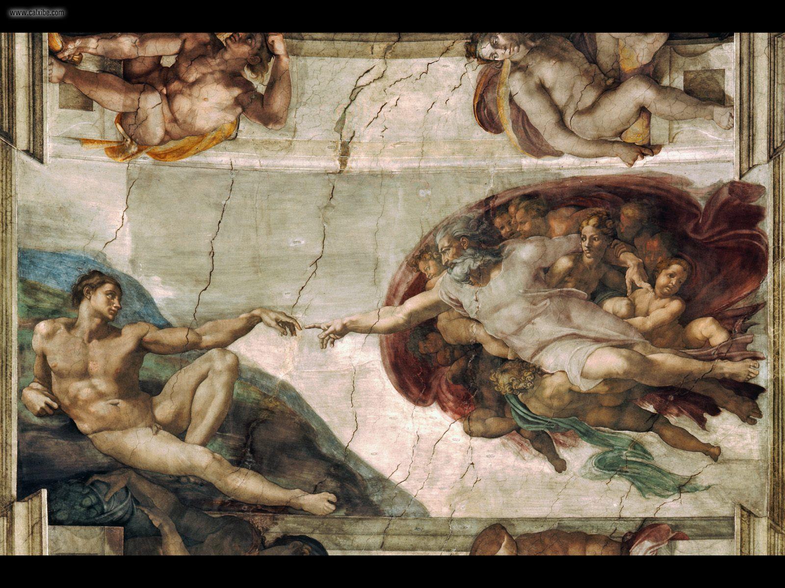 Drawing & Painting: The Creation of Adam by Michelangelo, desktop