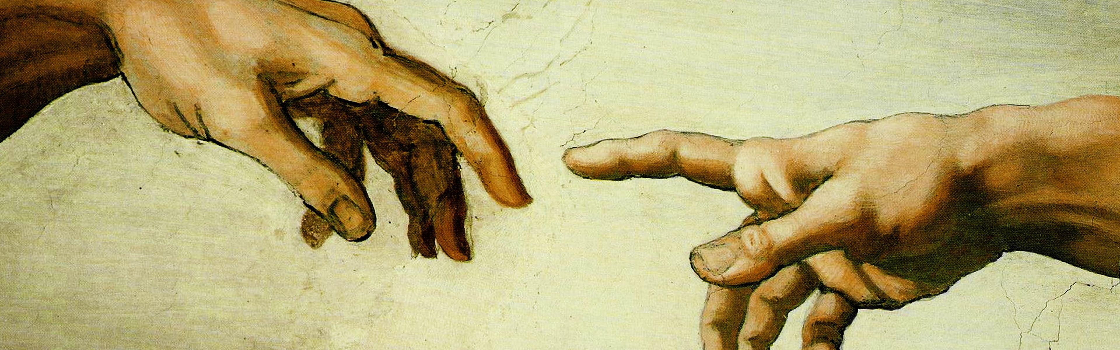 paintings, hands, Michelangelo, The Creation of Adam