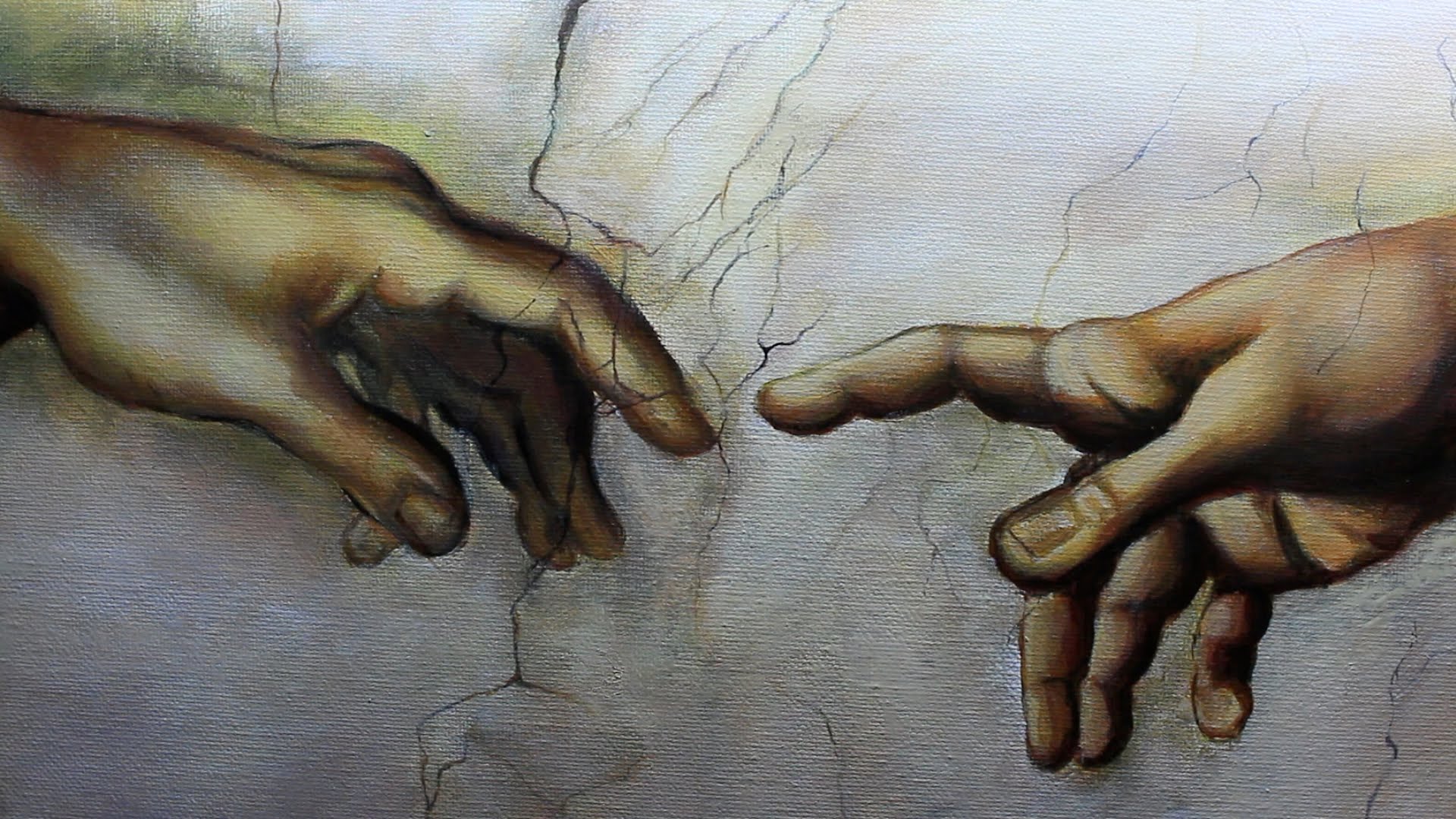 Art Videos: Painting a Replica of the Hands in the Creation of Adam