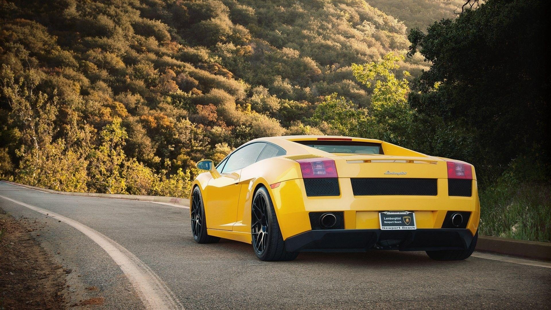 Yellow Lamborghini On Ride Wallpaper