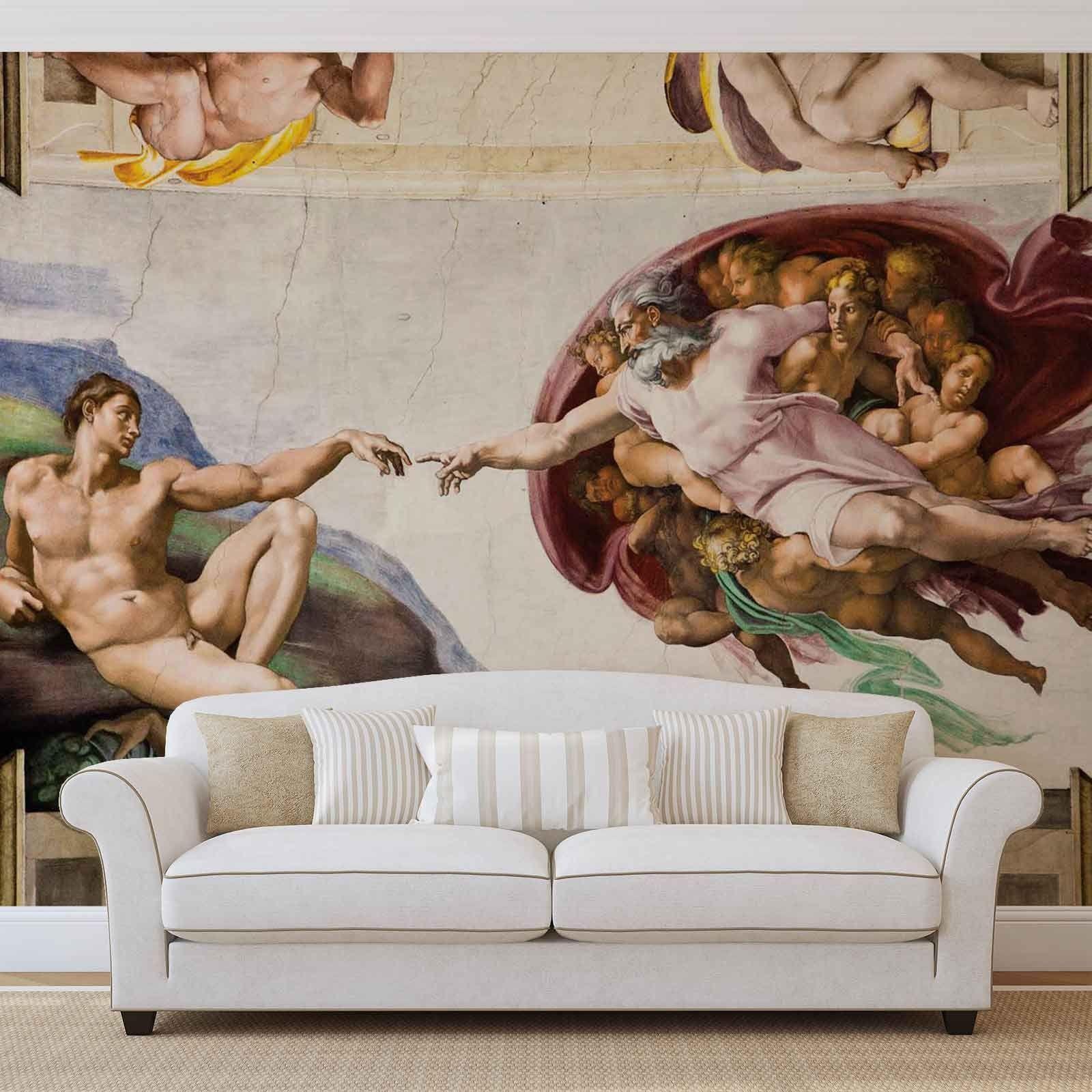 Creation Adam Art Michelangelo Photo Wallpaper Mural 1521WM
