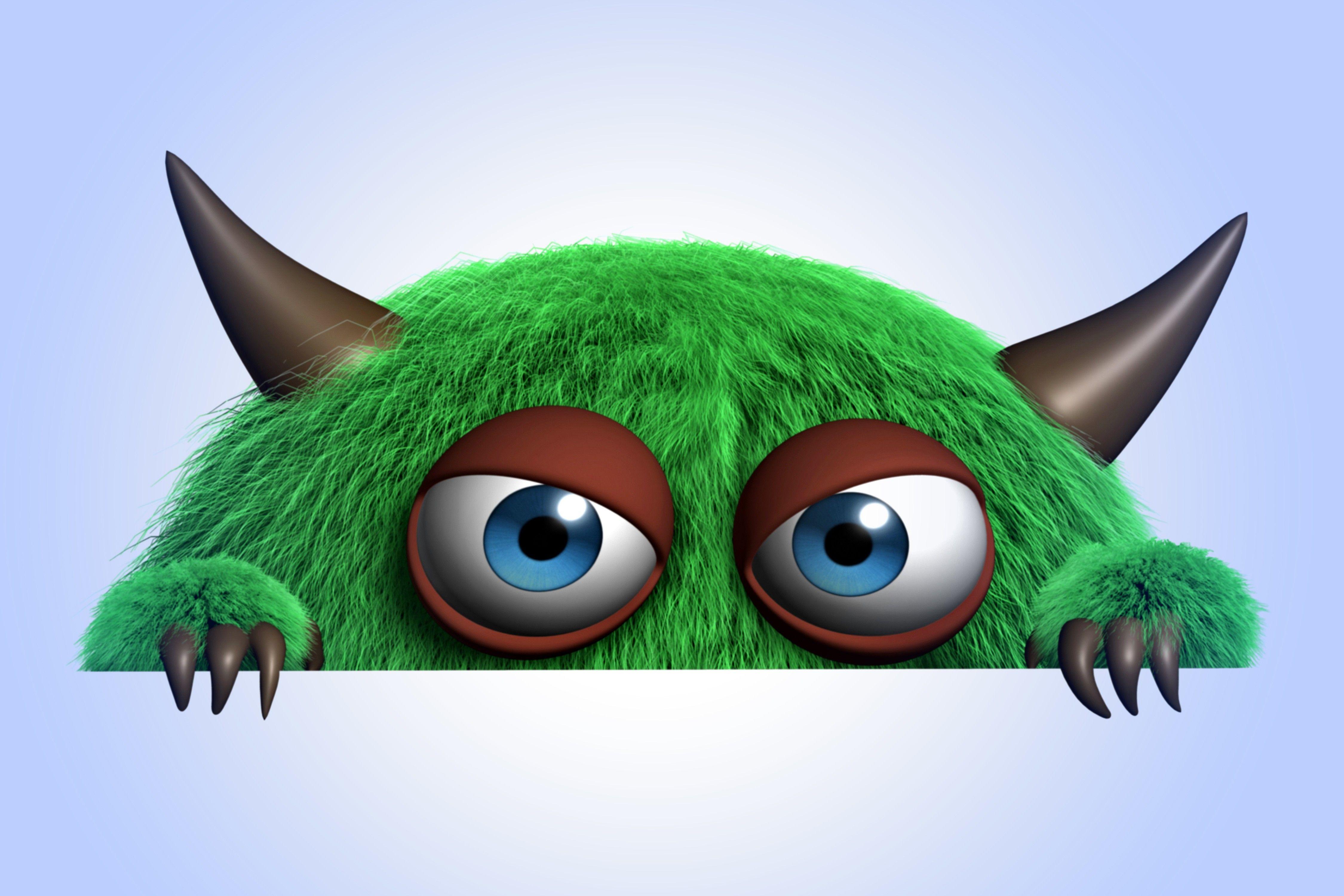 Free HD 3D Funny Monster Cartoon Cute Wallpaper Download