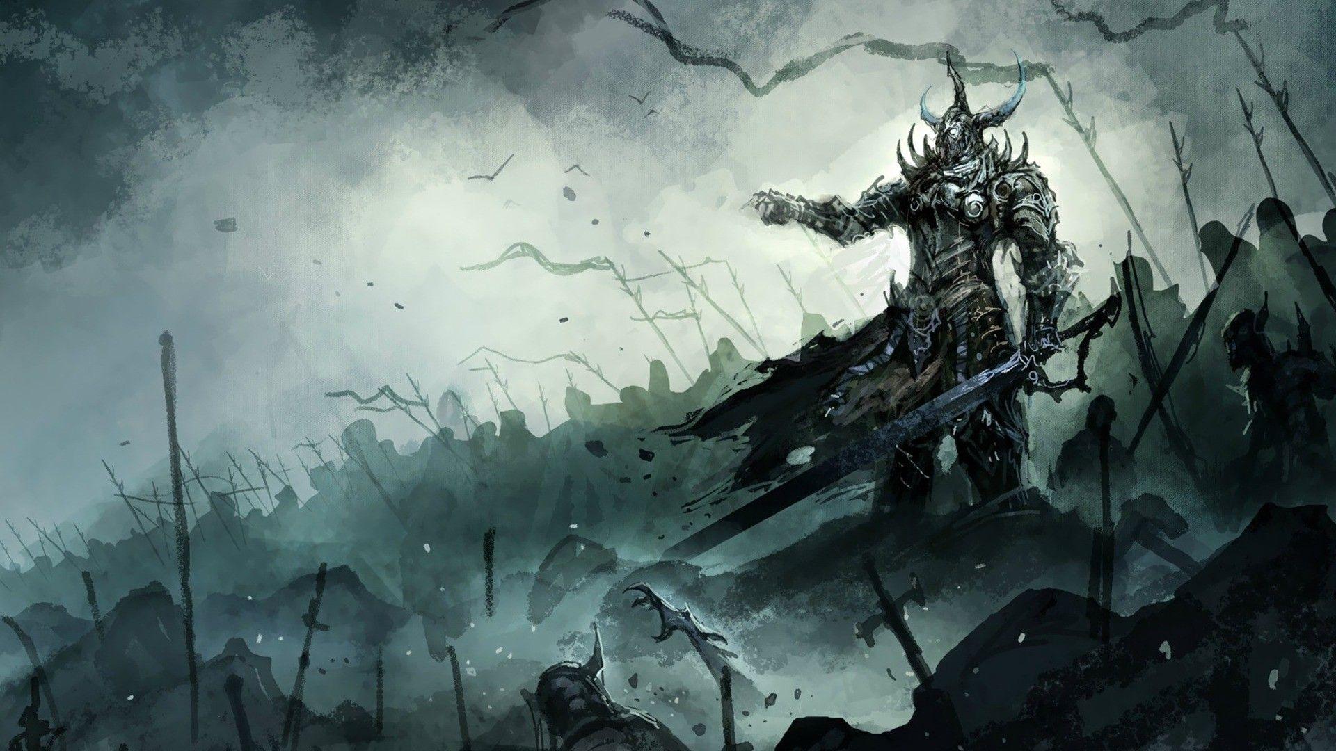 Knights fantasy art swords wallpaperx1080
