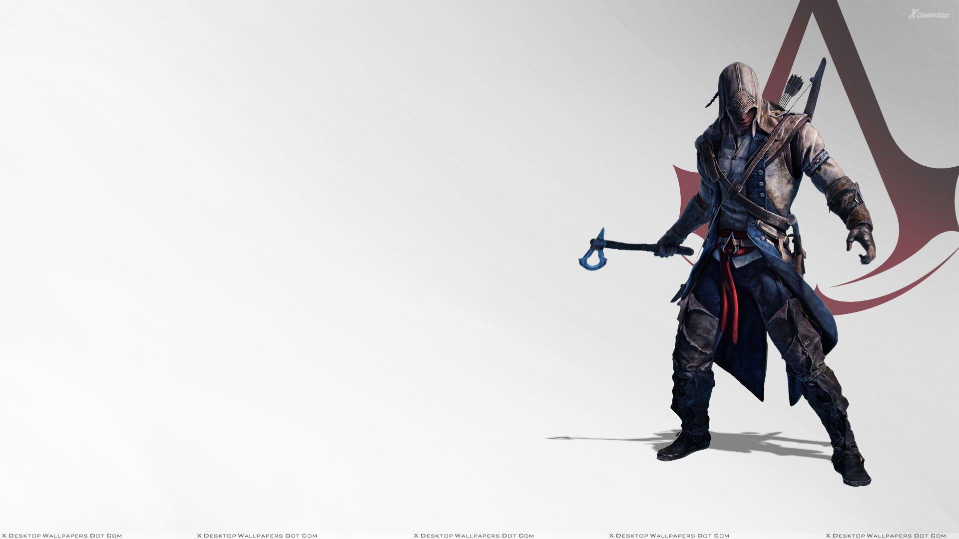 Assassins Creed Grey Background Wallpaper