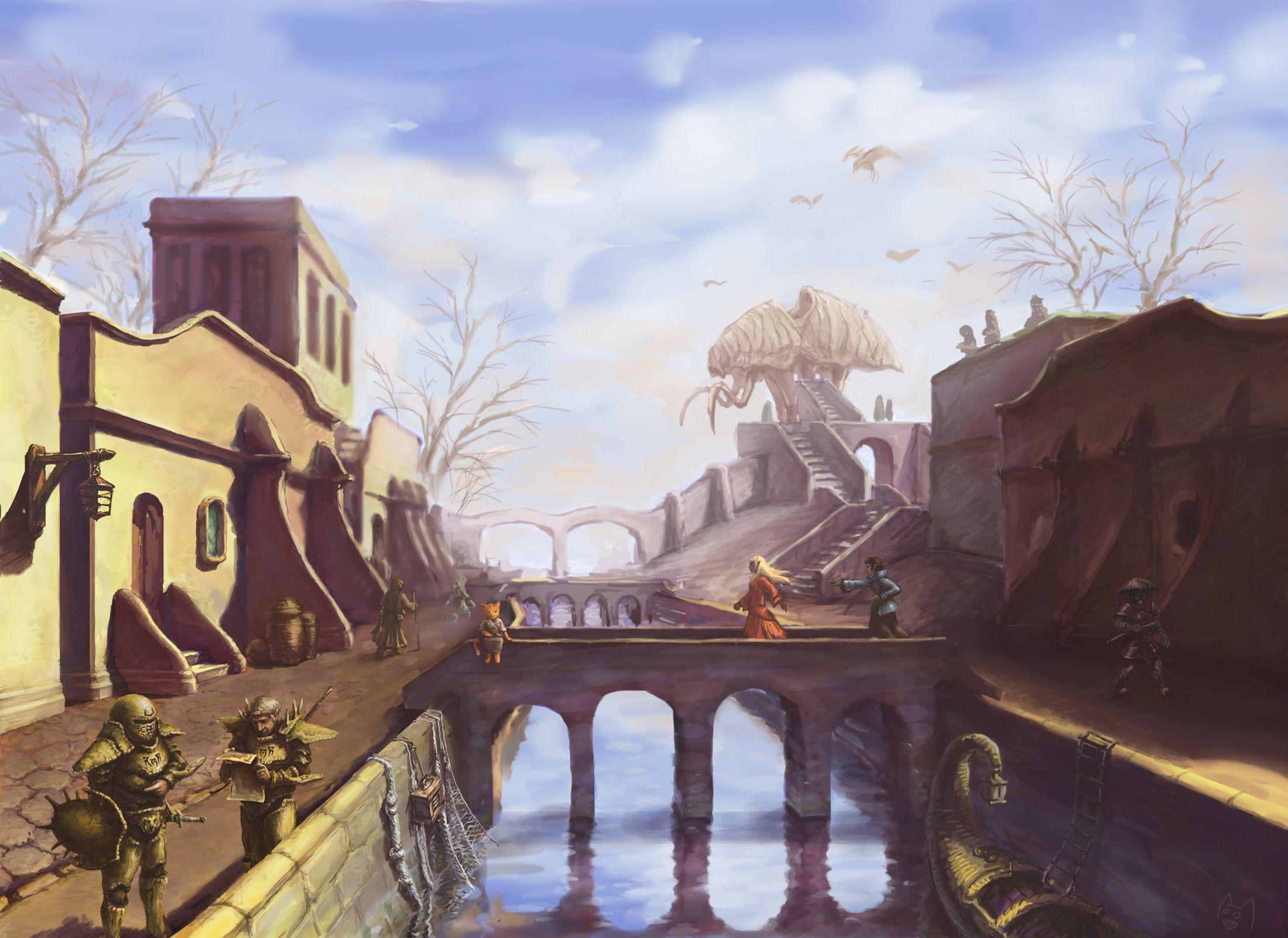 Wallpaper The Elder Scrolls III: Morrowind Bridge The Elder