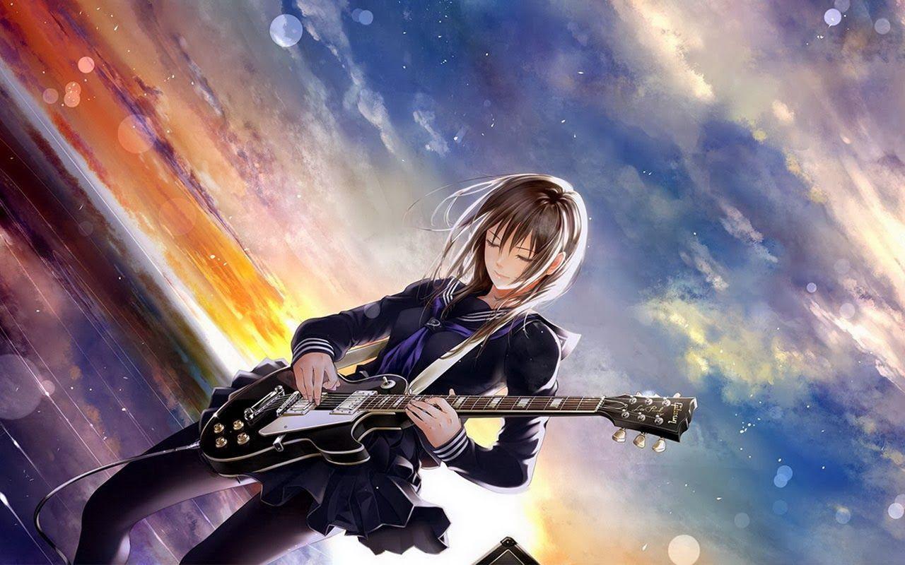 Guitar Anime Girl Wallpaper HD Desktop. Anime