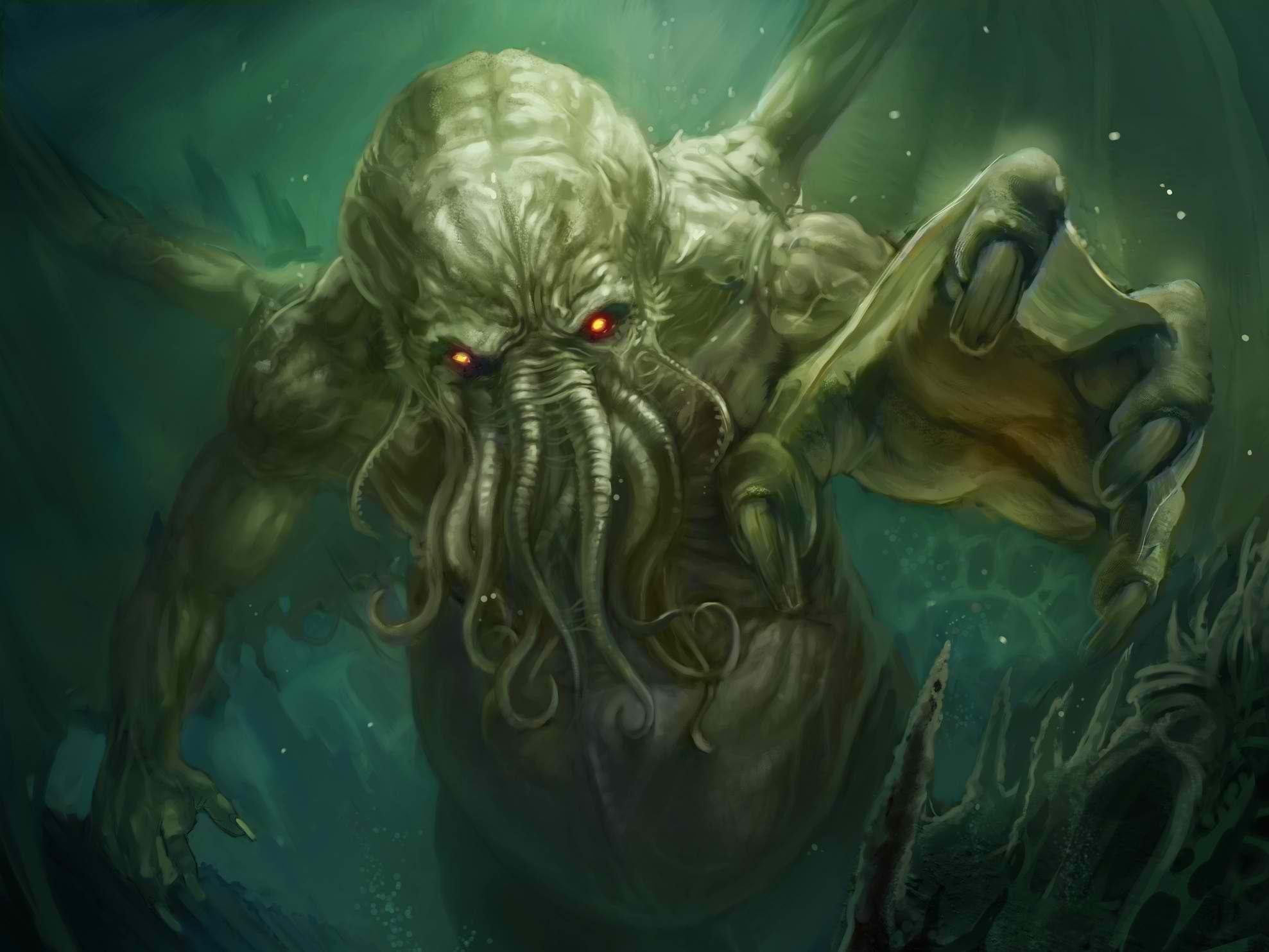 cthulhu wallpaper w Google Might be fun on the wall