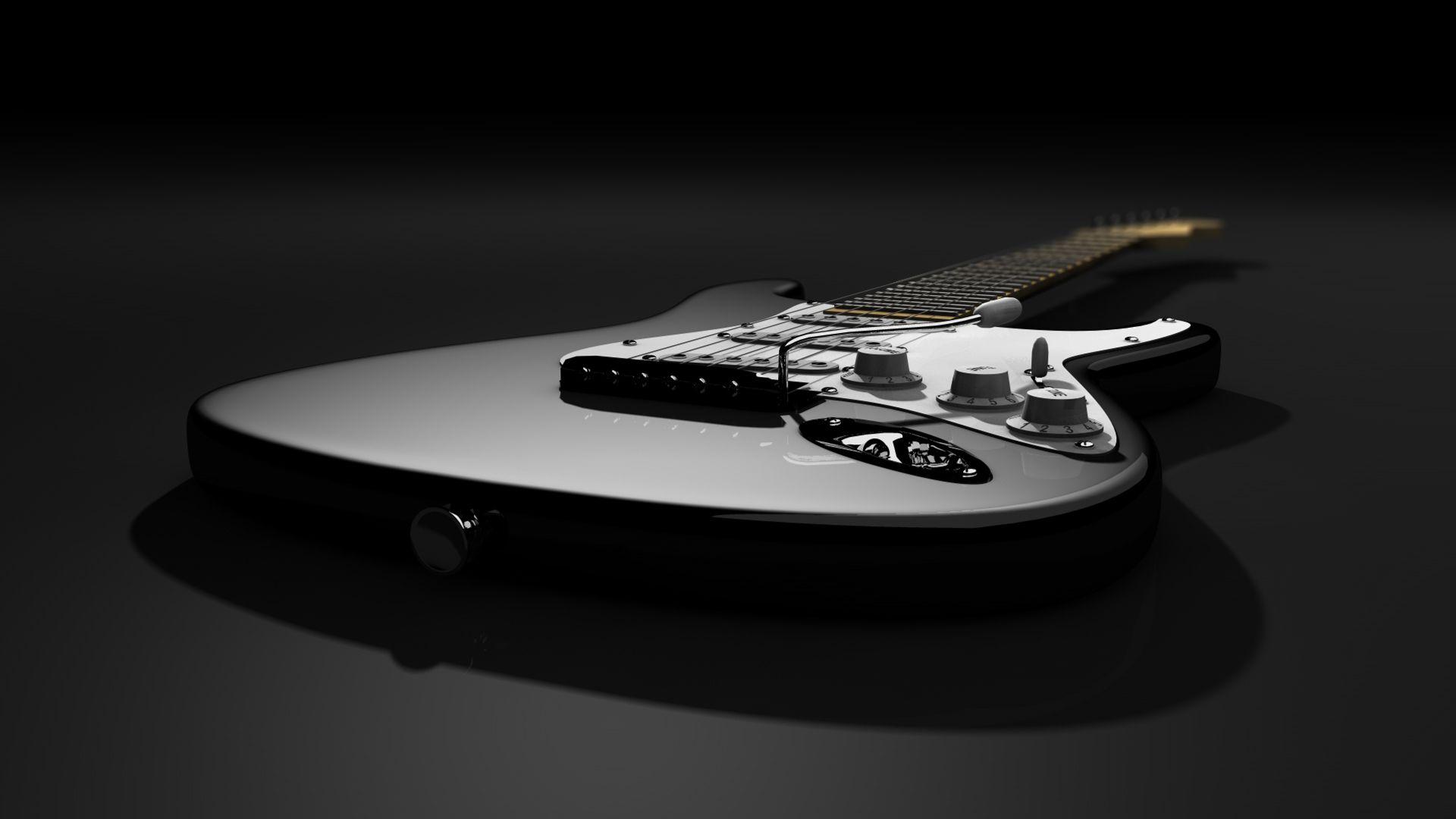 Fender Guitars Stratocaster Fresh New HD Black and White Wallpaper