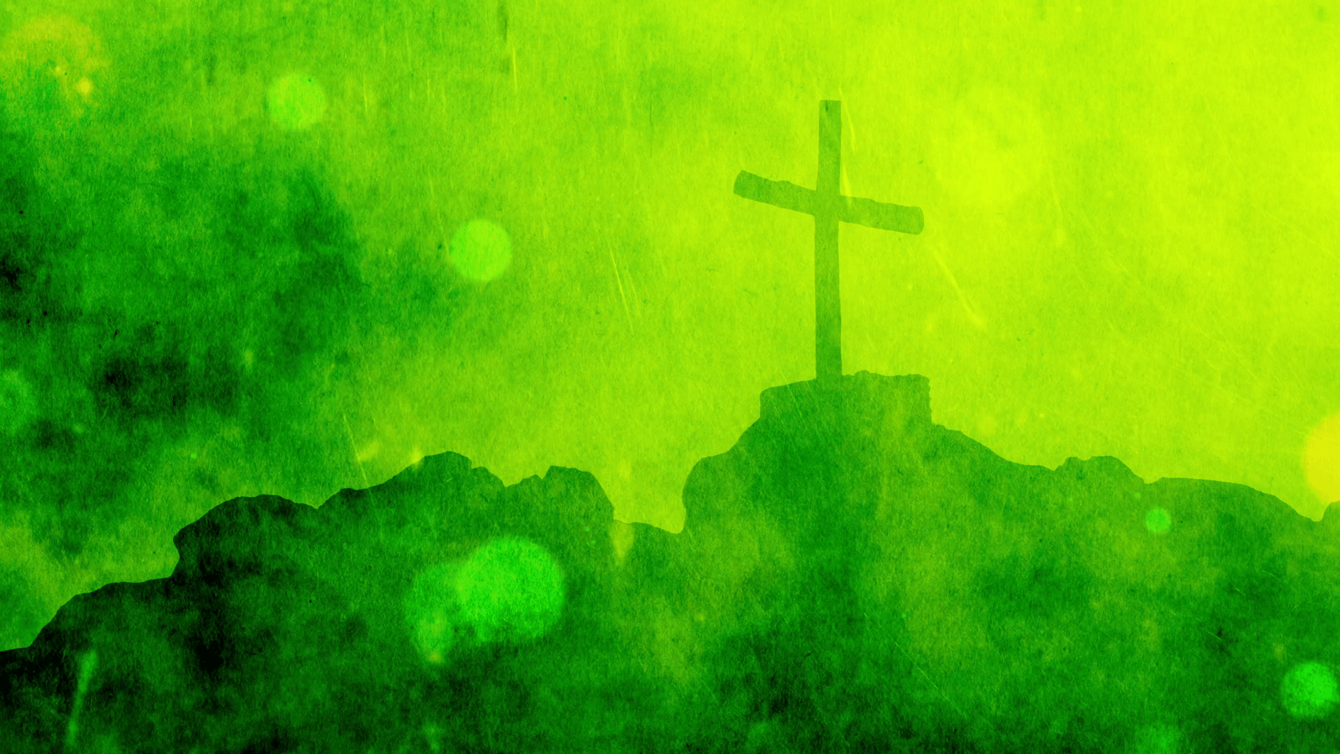 Green Grunge Cross Religious Background For Easter Stock Video