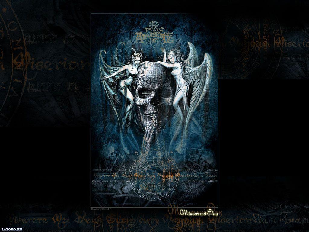 Alchemy Gothic Desktop Wallpaper FREE on Latoro.com. Gothic wallpaper, Scary wallpaper, Skull wallpaper