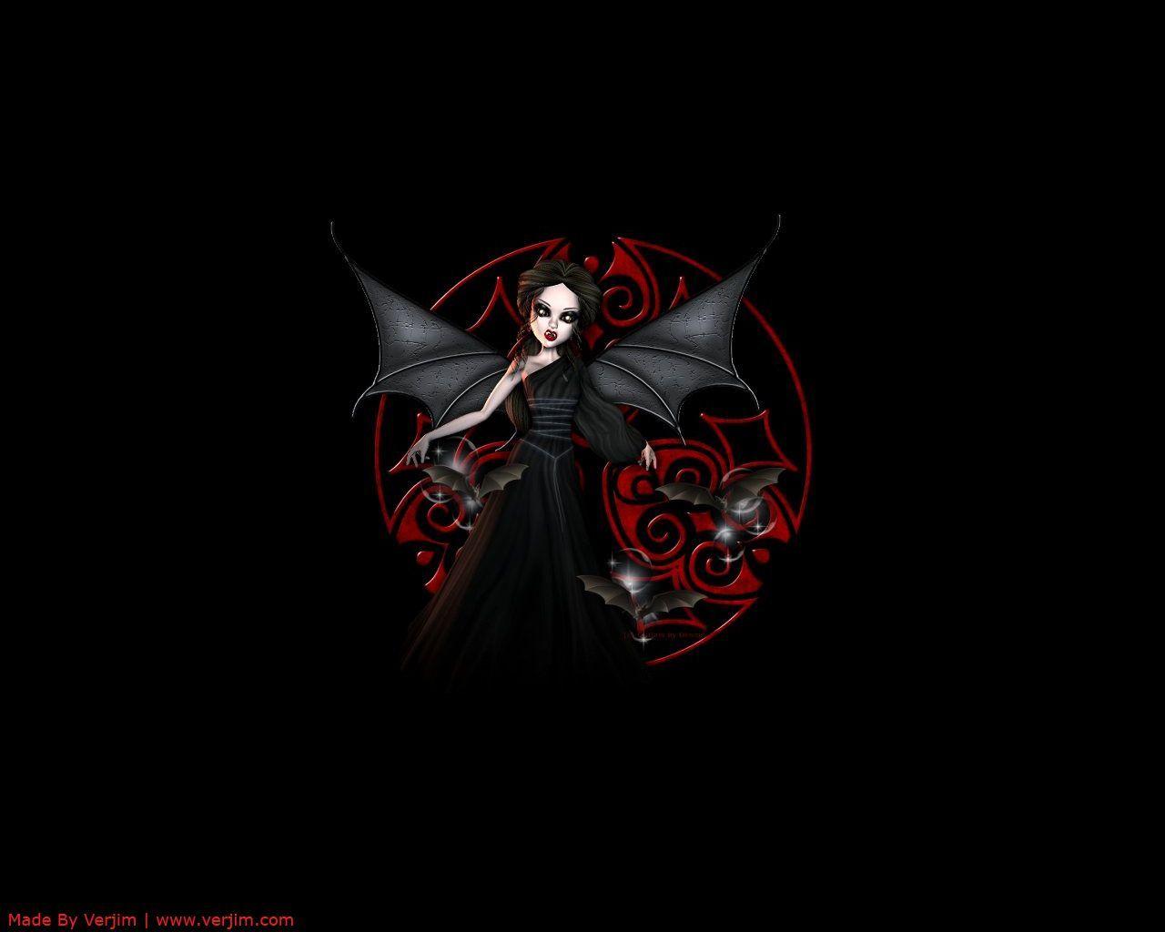 Cartoon gothic angel wallpaper from Gothic wallpaper. Angels