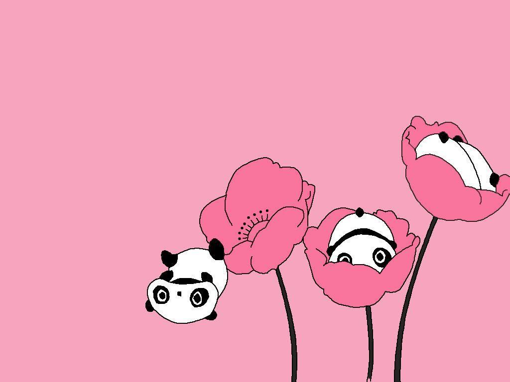 pink panda pink panda #panda. Cute panda wallpaper, Panda wallpaper, Cute drawings